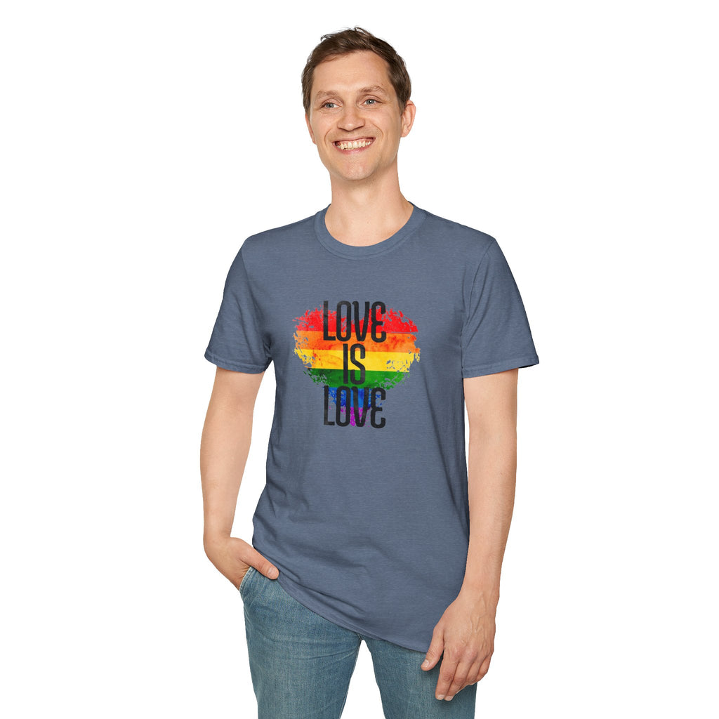 Pride Love Is Love Unisex Softstyle T-Shirt - EqualiTees.Me