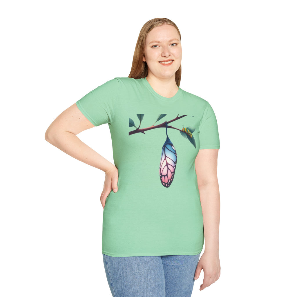 Trans Caterpillar to Butterfly Graphic T-Shirt
