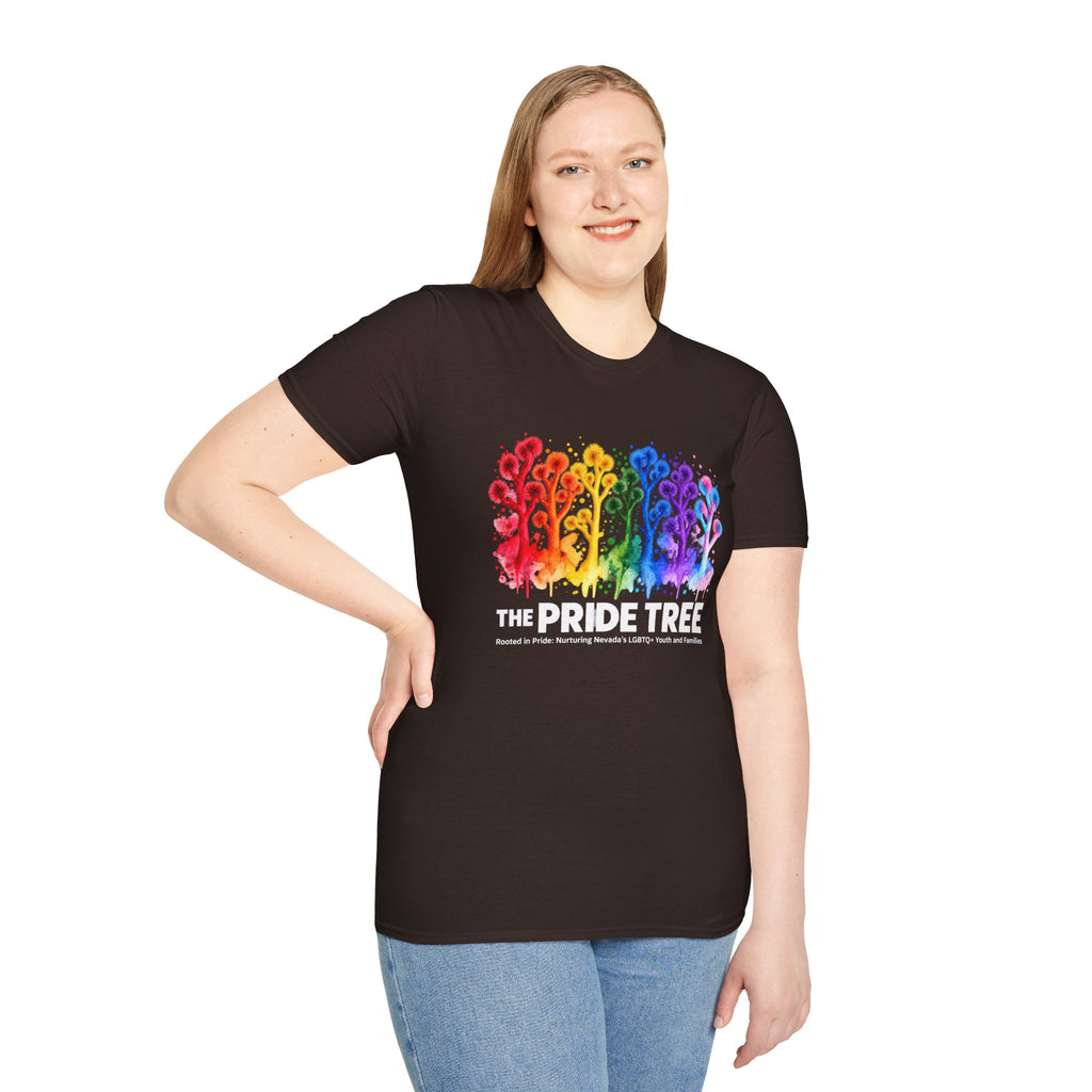 Pride Tree Las Vegas White Text T-shirt