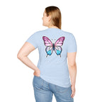 Trans Caterpillar to Butterfly Transformation T-Shirt, Unisex Graphic T-Shirt