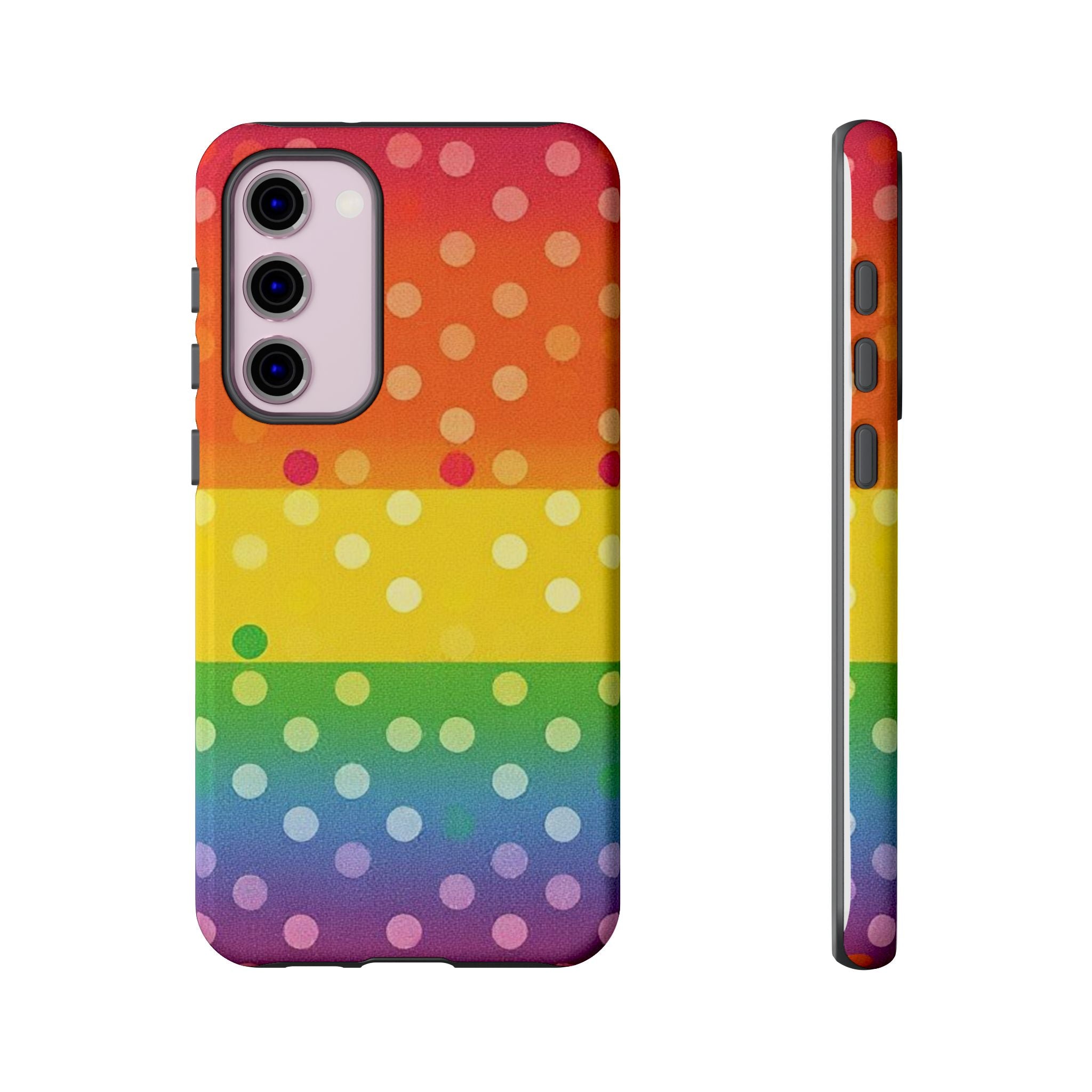 Rainbow Polka-Dot Tough Case for Android