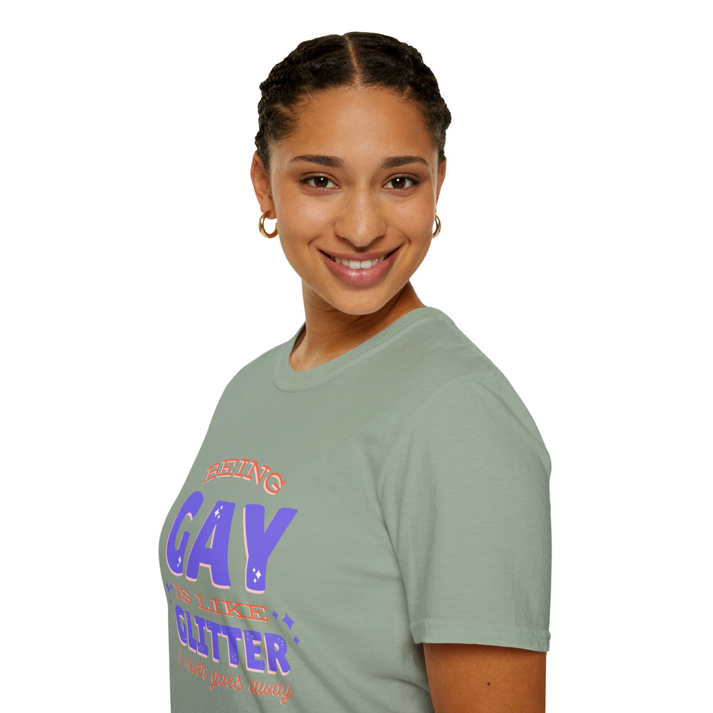 Being Gay Is Like Glitter Pride Tree Las Vegas T-Shirt