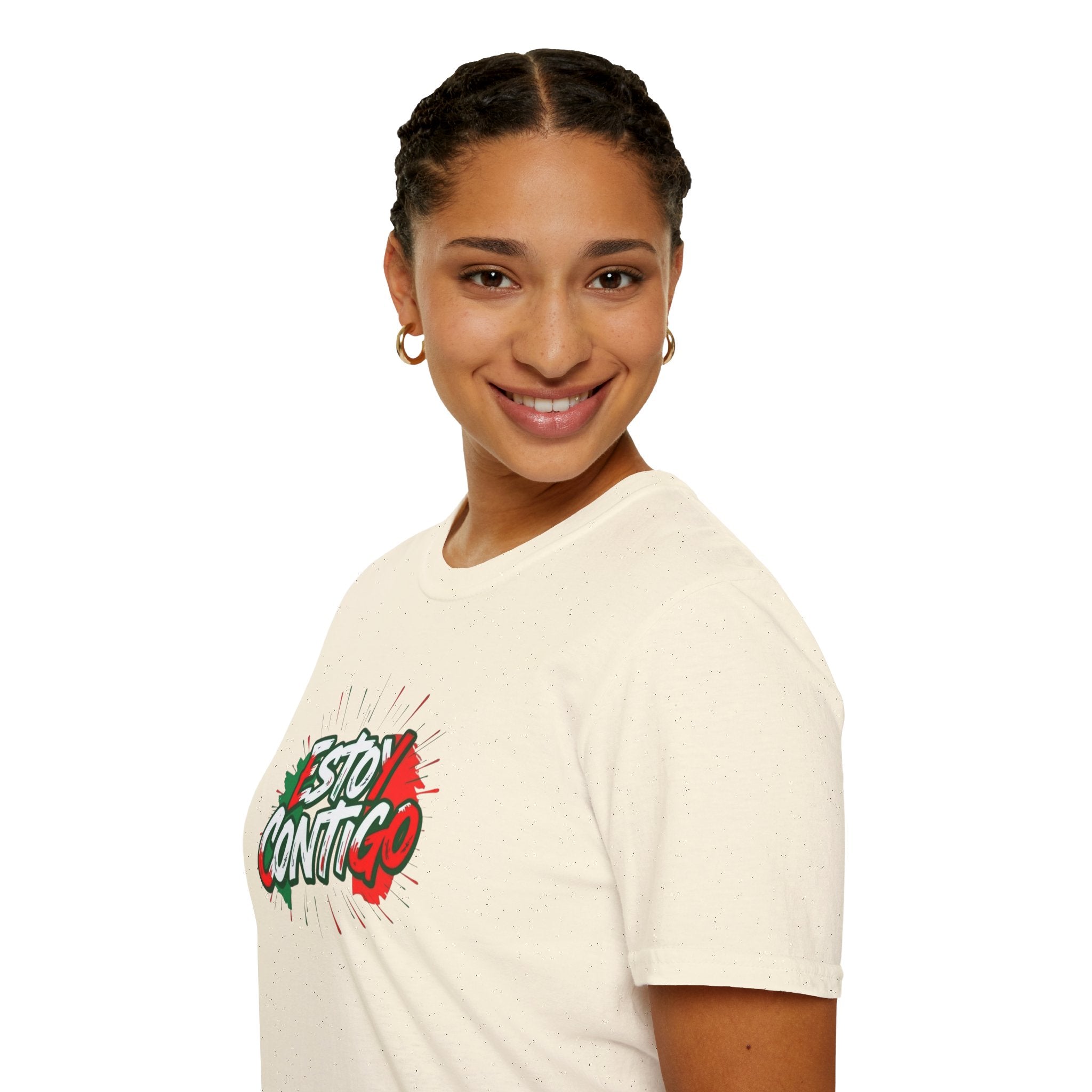 Immigrants Make America Great T-Shirt Estoy Contigo (I Am With You) Unisex Softstyle T-Shirt Classic Protest Tee