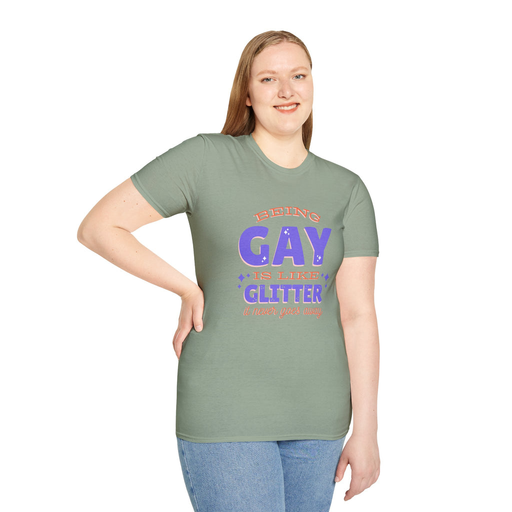 Being Gay Is Like Glitter Pride Tree Las Vegas T-Shirt