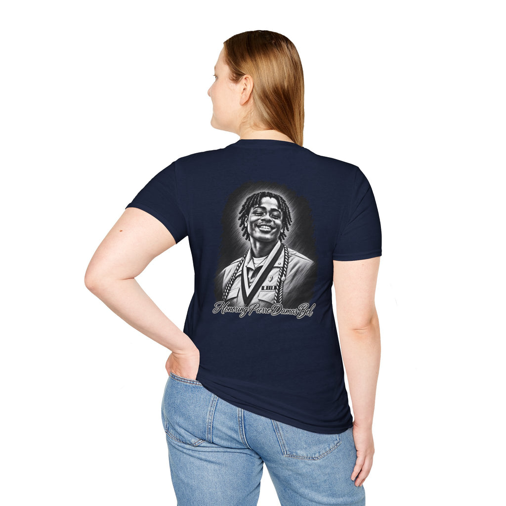 Portrait Front and Back - In Memory of Pierre Damas Bel T-Shirt