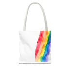 Rainbow Watercolor on Canvas Design - Tote Bag