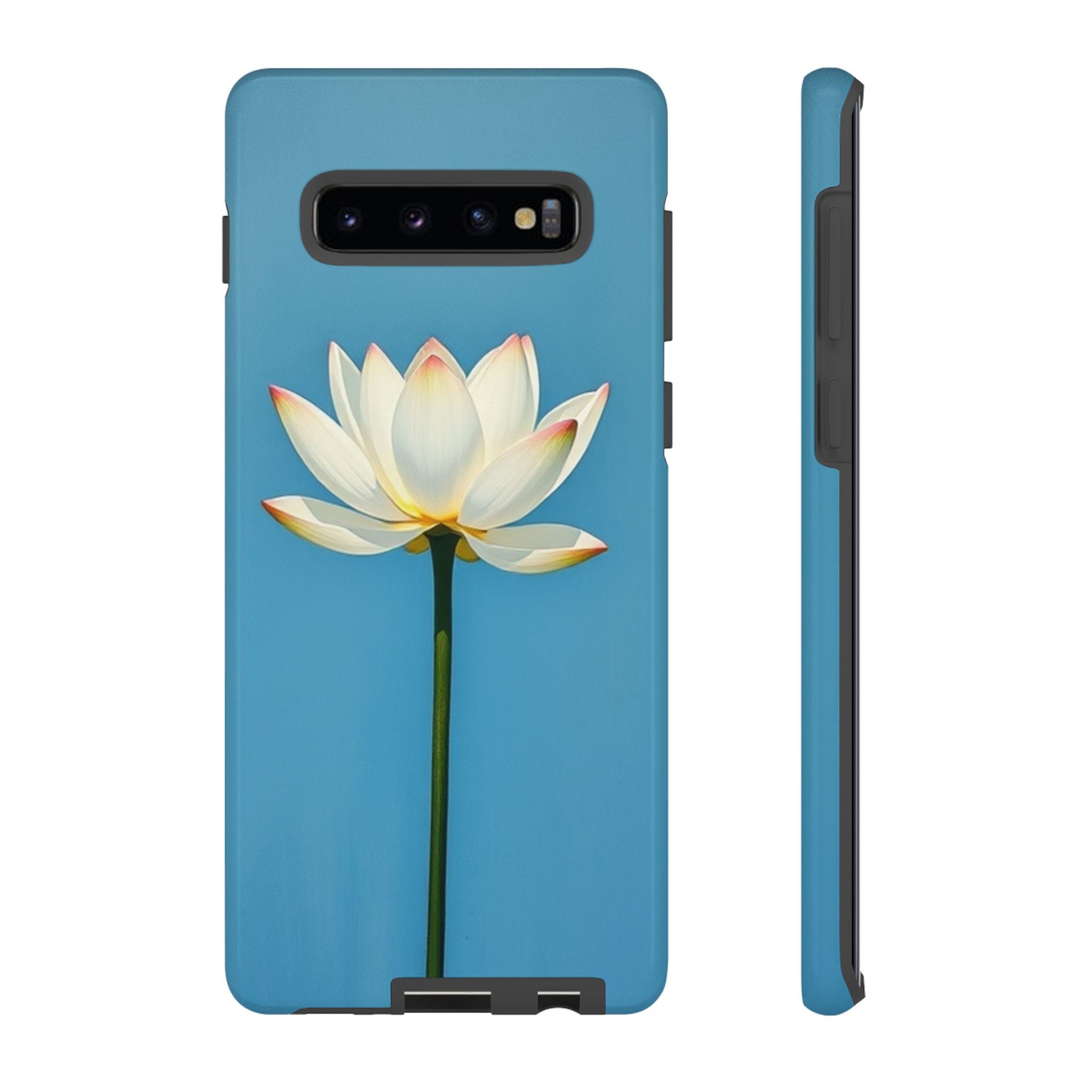 Open White Peace Lily Design Tough Case For Android & iPhone