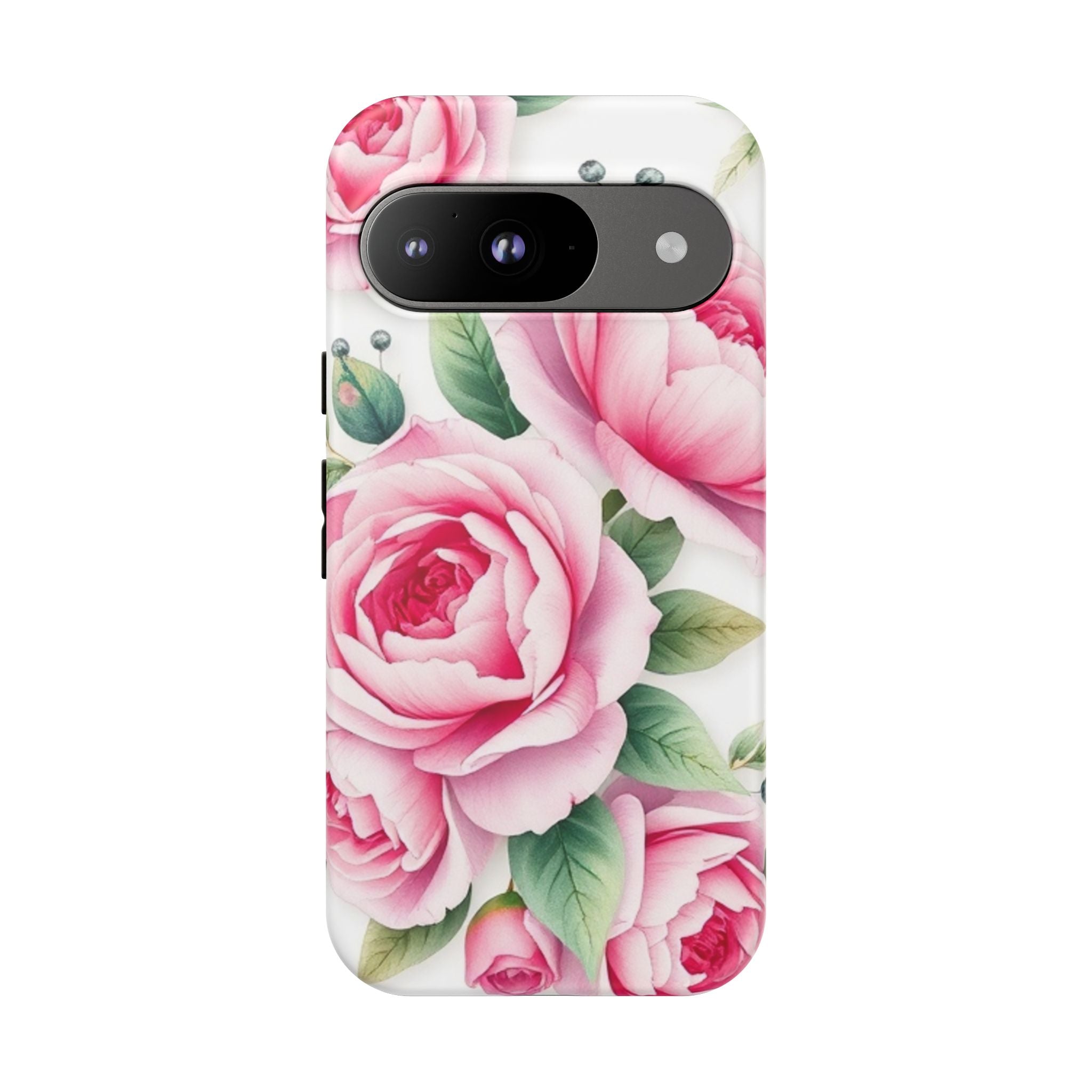 Android OR iPhone Compatible Cases - Pink Flower Design - Unique Tough Cases