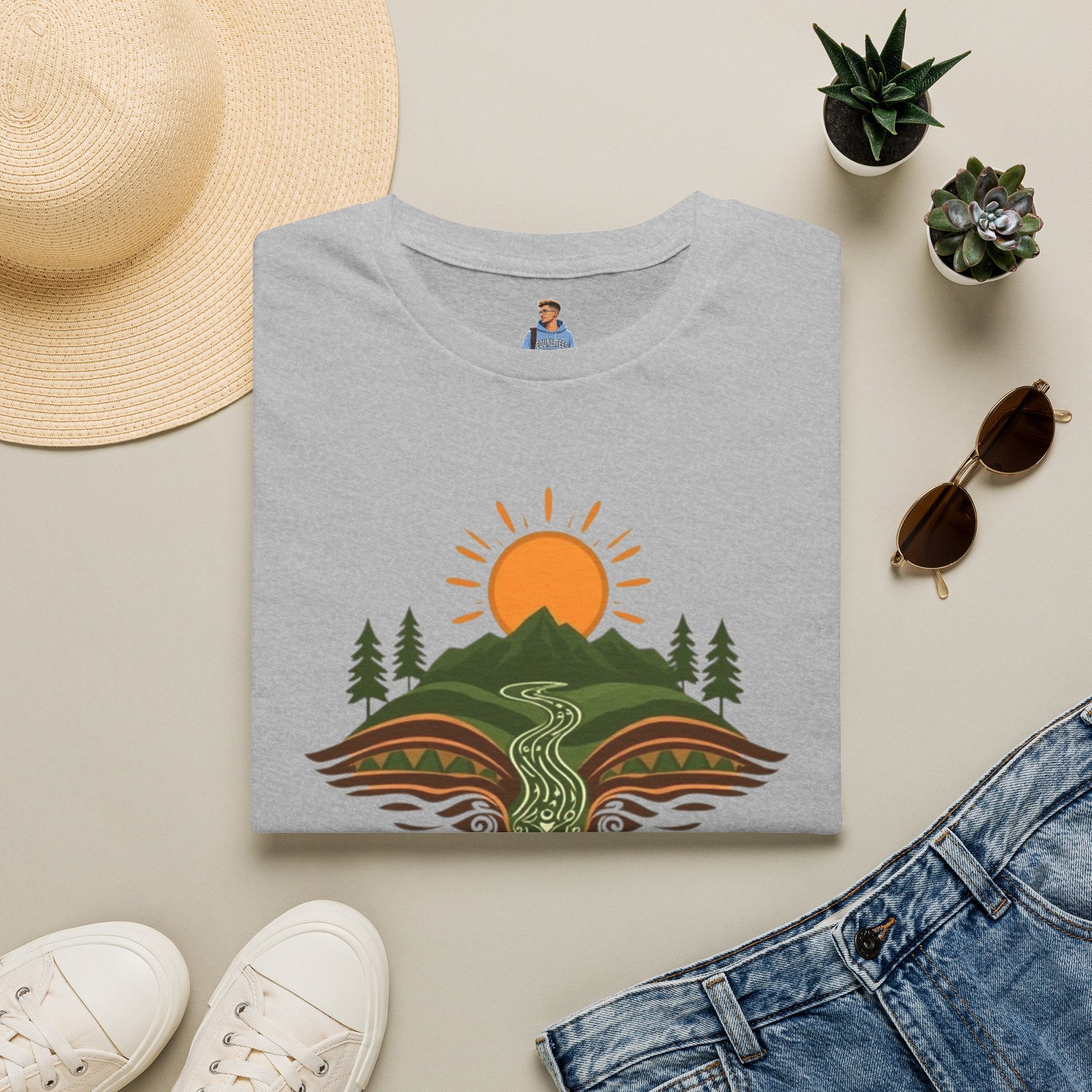 Mountain Scene Unisex Softstyle T-shirt