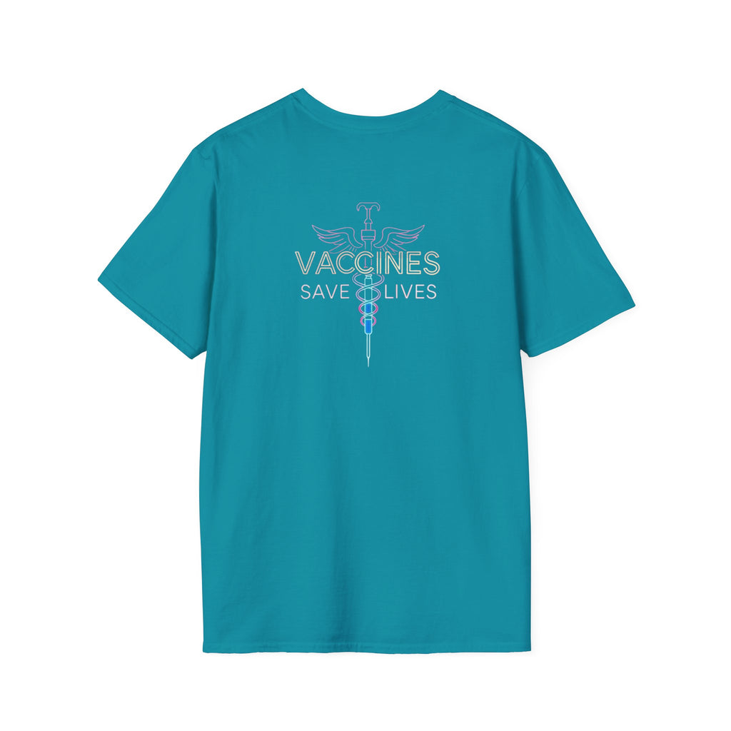 Unisex Softstyle T-Shirt - "Get Poked - Vaccines Save Lives" Statement Tee