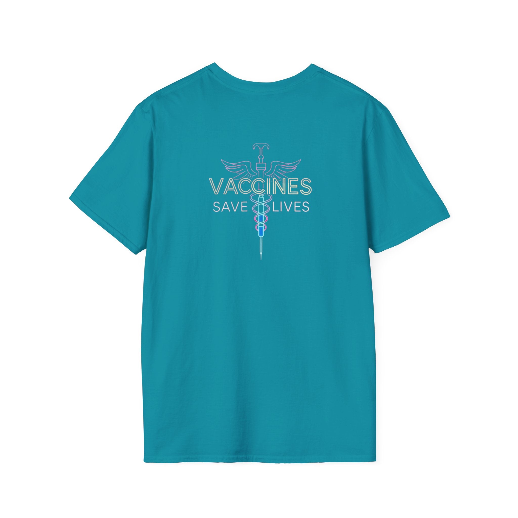 Unisex Softstyle T-Shirt - "Get Poked - Vaccines Save Lives" Statement Tee