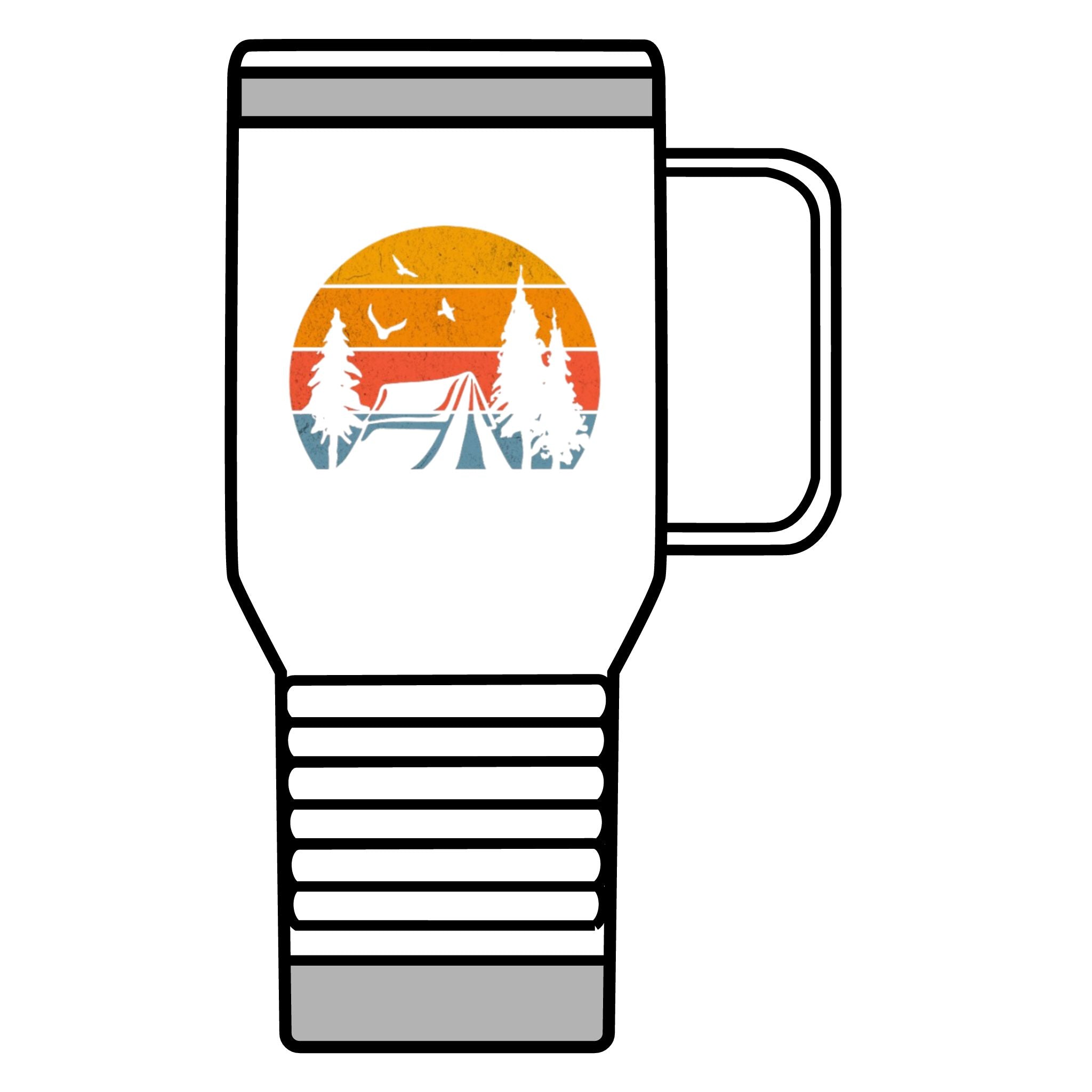 Camping Sunset Scene Travel Mug - 20oz