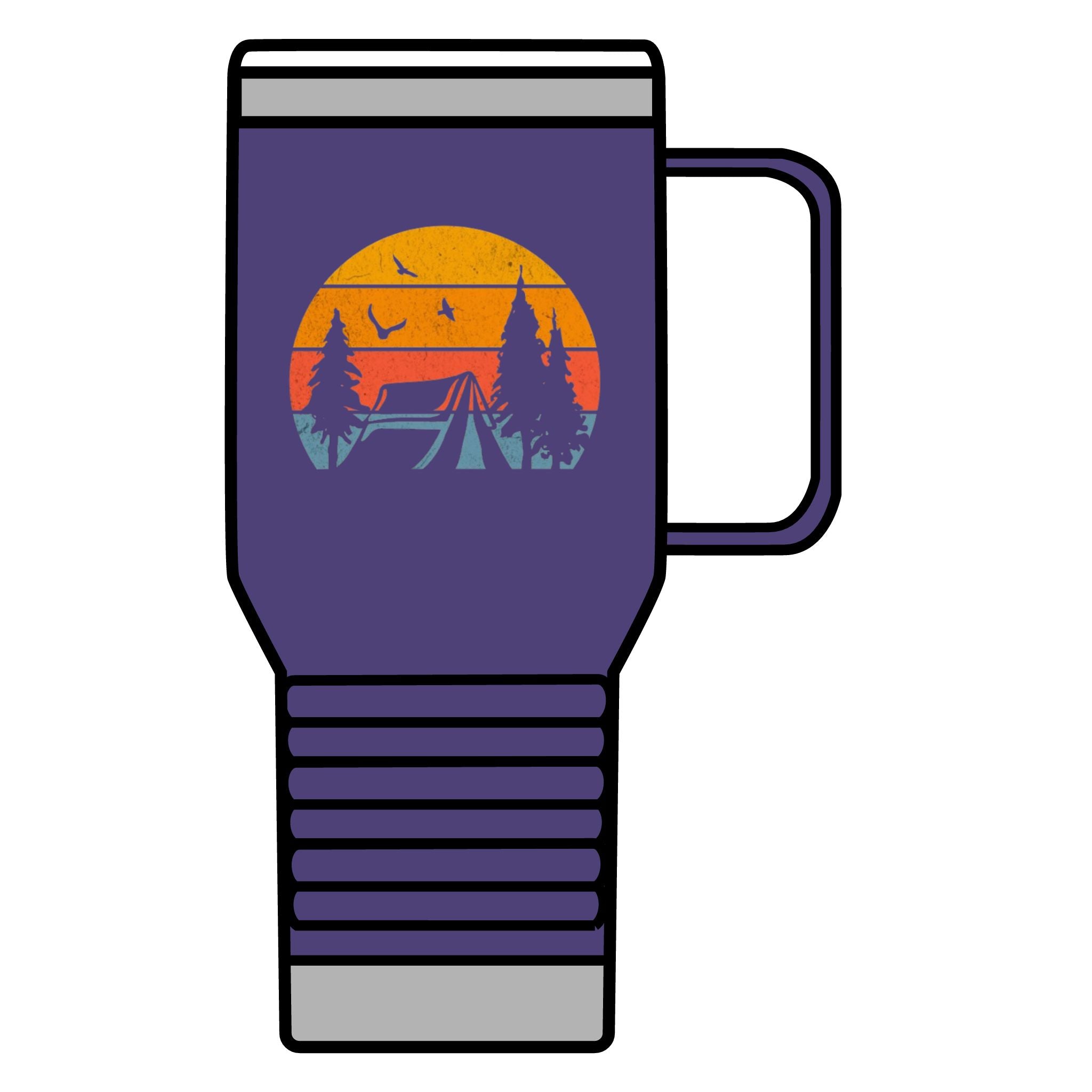 Camping Sunset Scene Travel Mug - 20oz