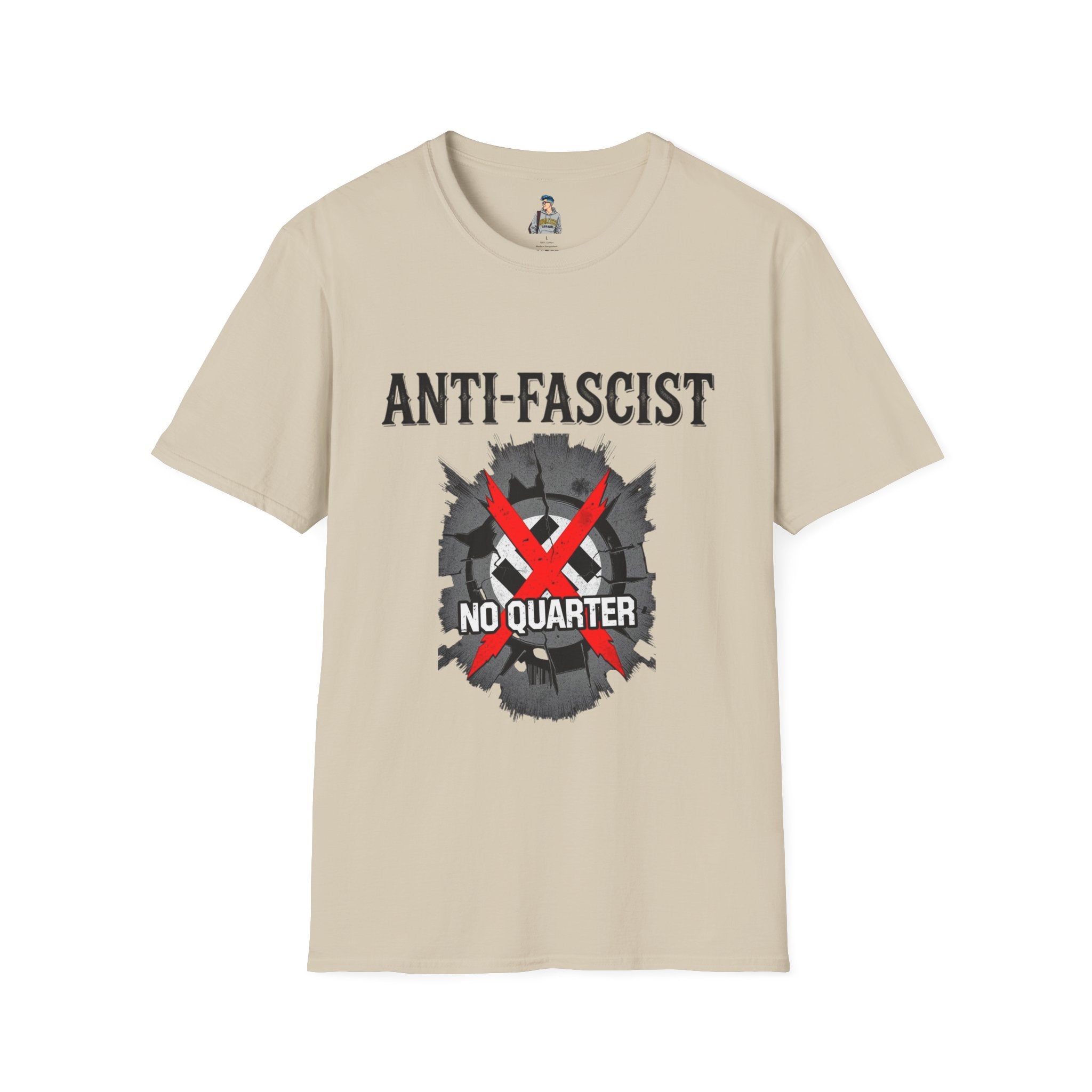 Anti-Fascist T-Shirt — Front "ANTI-FASCIST" / Back "You’re Either Anti, Or You’re Fa."