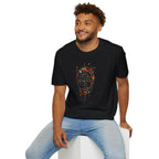 Abstract Rainbow Splatter Face Tee