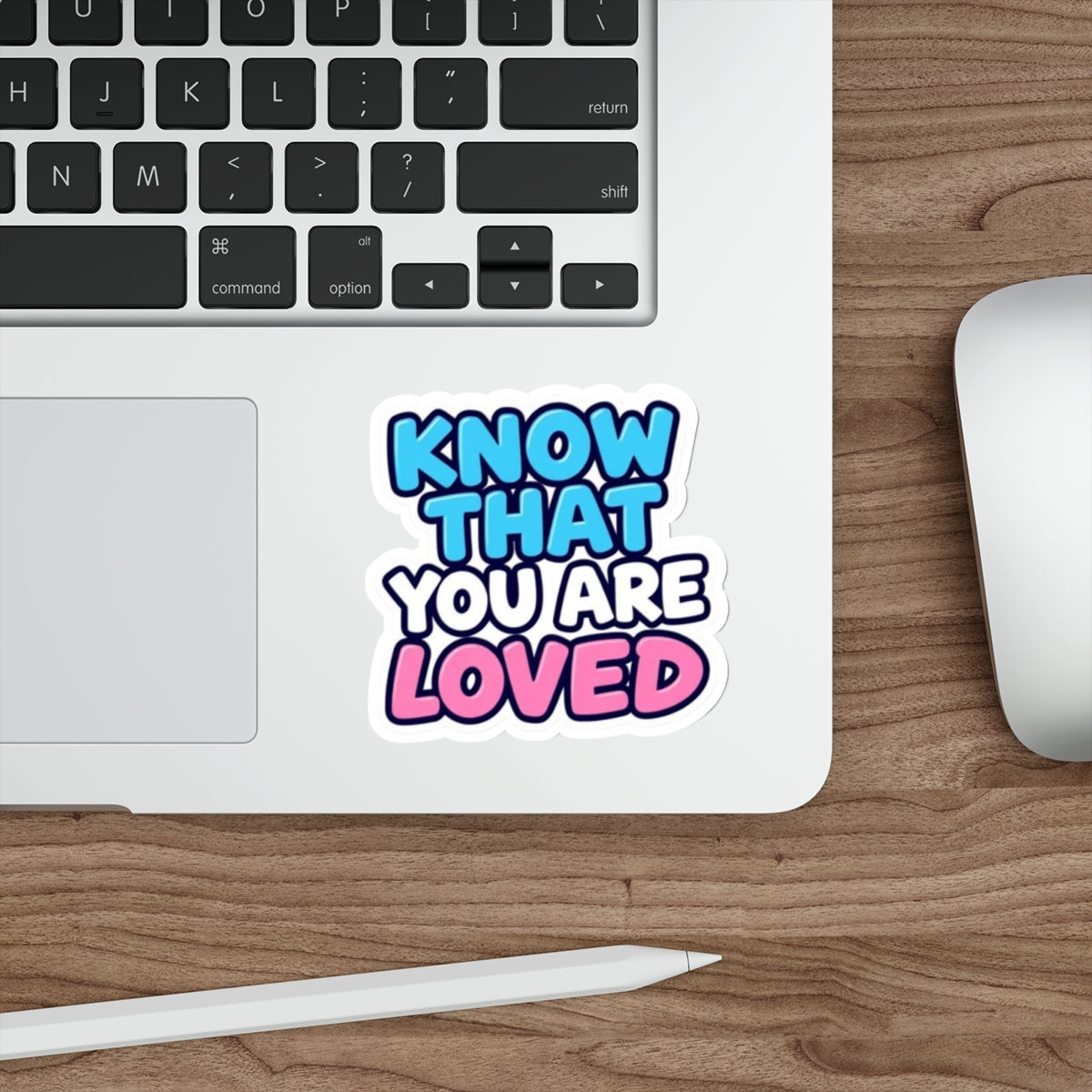 Die-Cut Stickers - Know That You Are Loved Trans Flag Colors