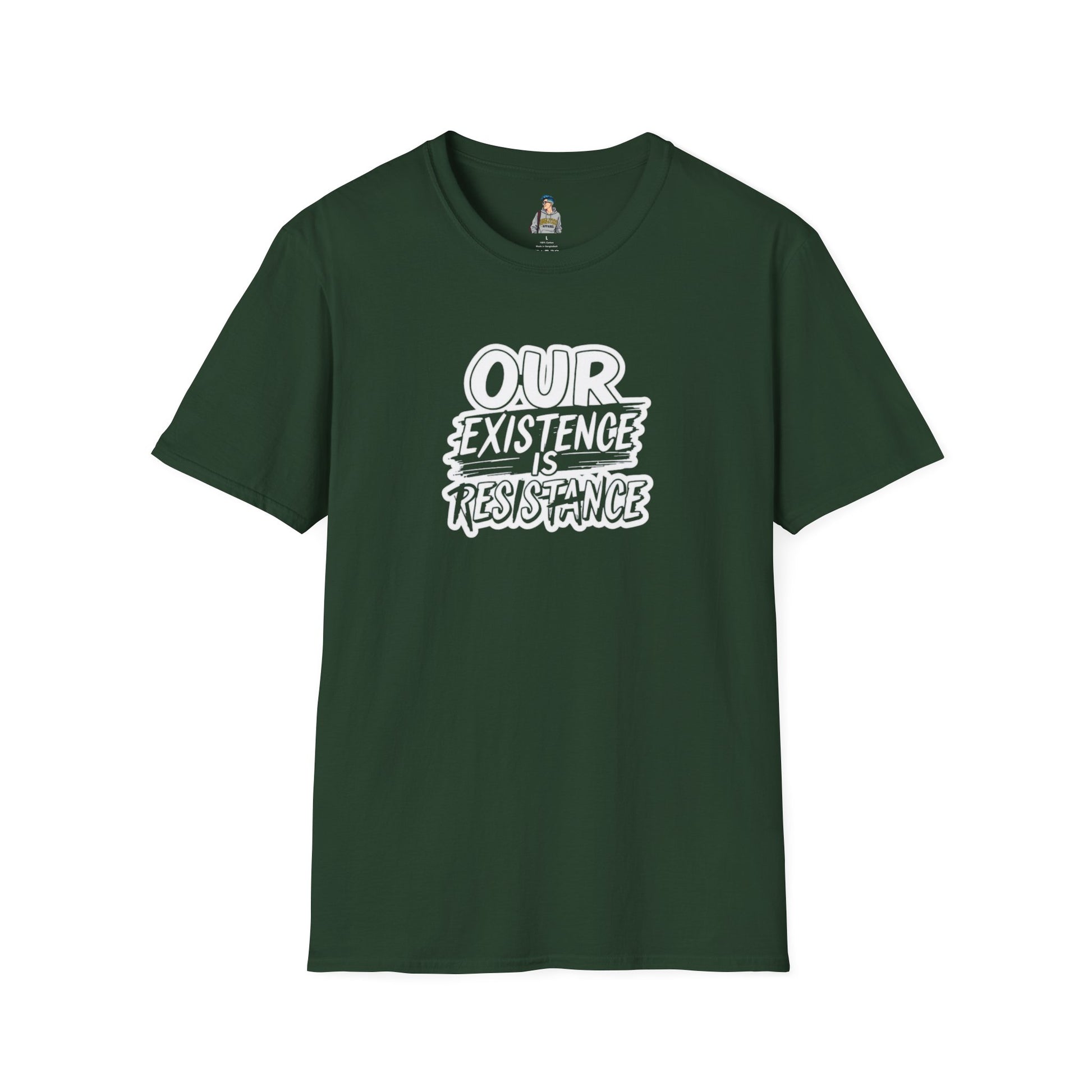 Unisex Softstyle T-Shirt - "Our Existence is Resistance" Statement Tee