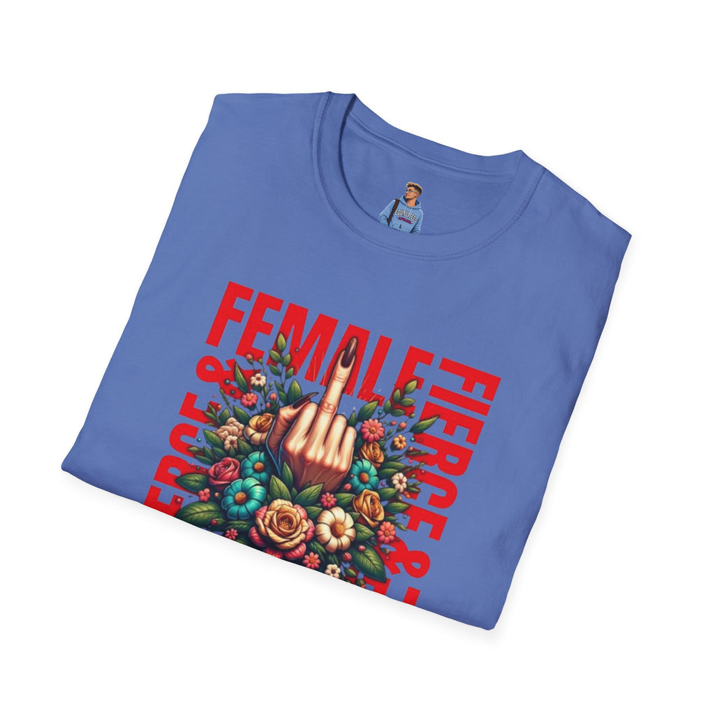 Fierce Female Unisex T-Shirt - Softstyle Floral Graphic Tee