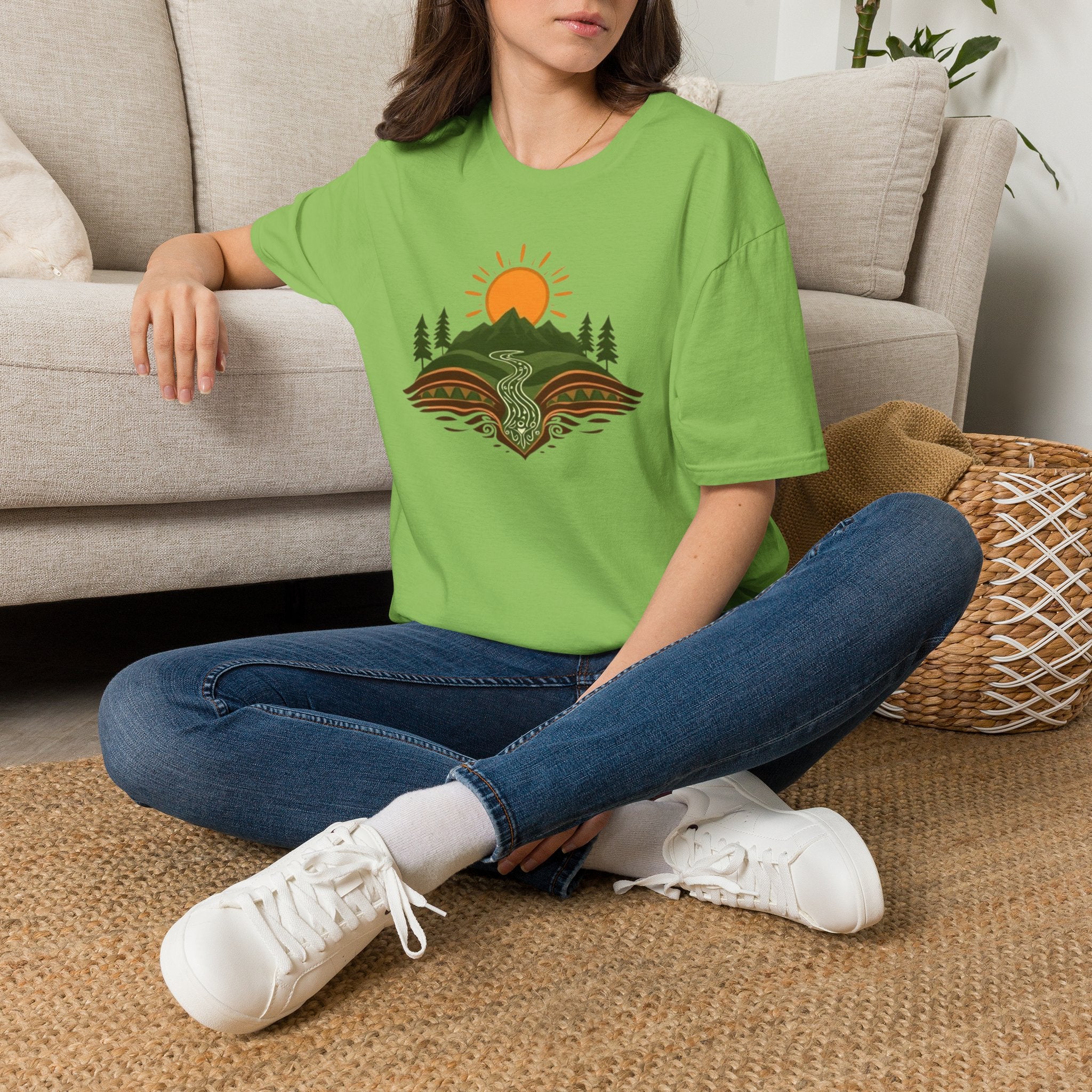 Mountain Scene Unisex Softstyle T-shirt