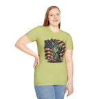 Statue of Liberty Stepping on MAGA American Flag T-Shirt — Patriotic USA Independence Day Tee