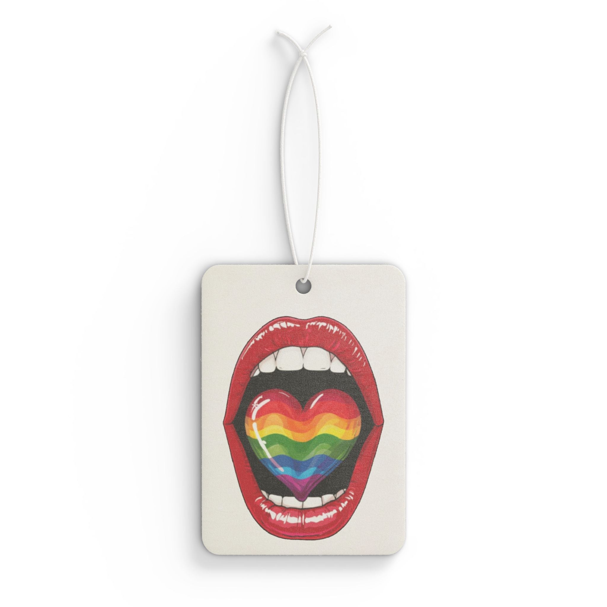 Rainbow Tongue Car Air Freshener - Colorful Aromatic Accessory for LGBTQ+ Celebrations