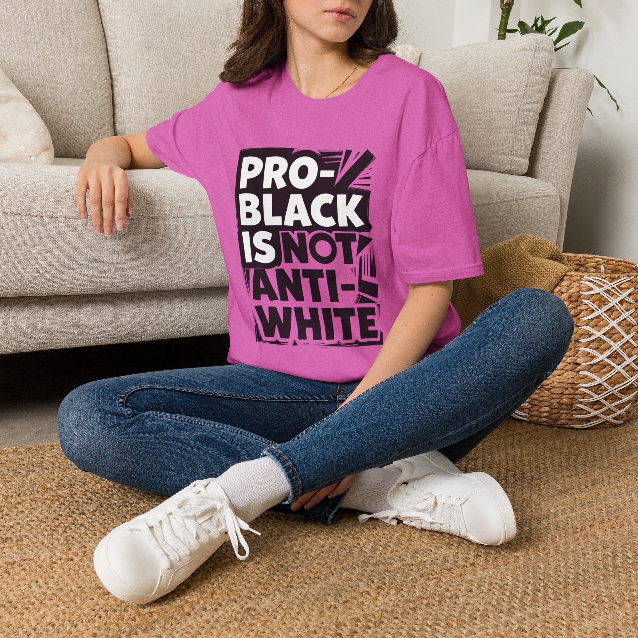 Pro-Black Is Not Anti-White Statement T-Shirt