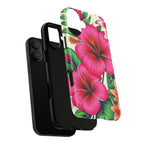 Tropical Hibiscus Phone Case for iPhone — Floral Tough Protective Cover