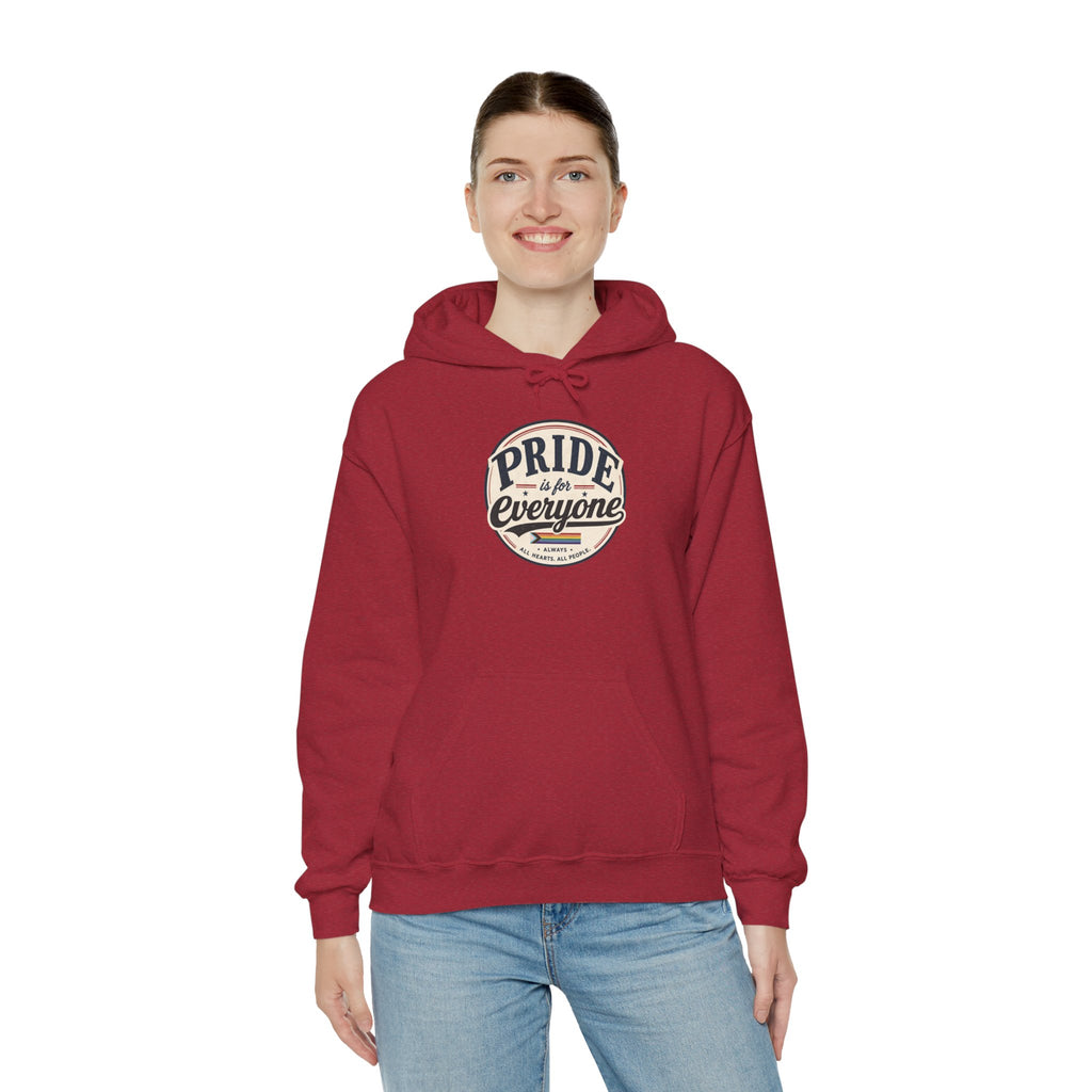 Pride Is For Everyone Pullover Hoodie — Vintage Graphic Inclusivity Sweatshirt