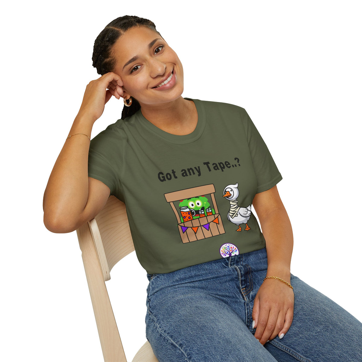 Got any Tape..? Funny Goose & Frog Market T-Shirt — Cute Animal Humor Tee