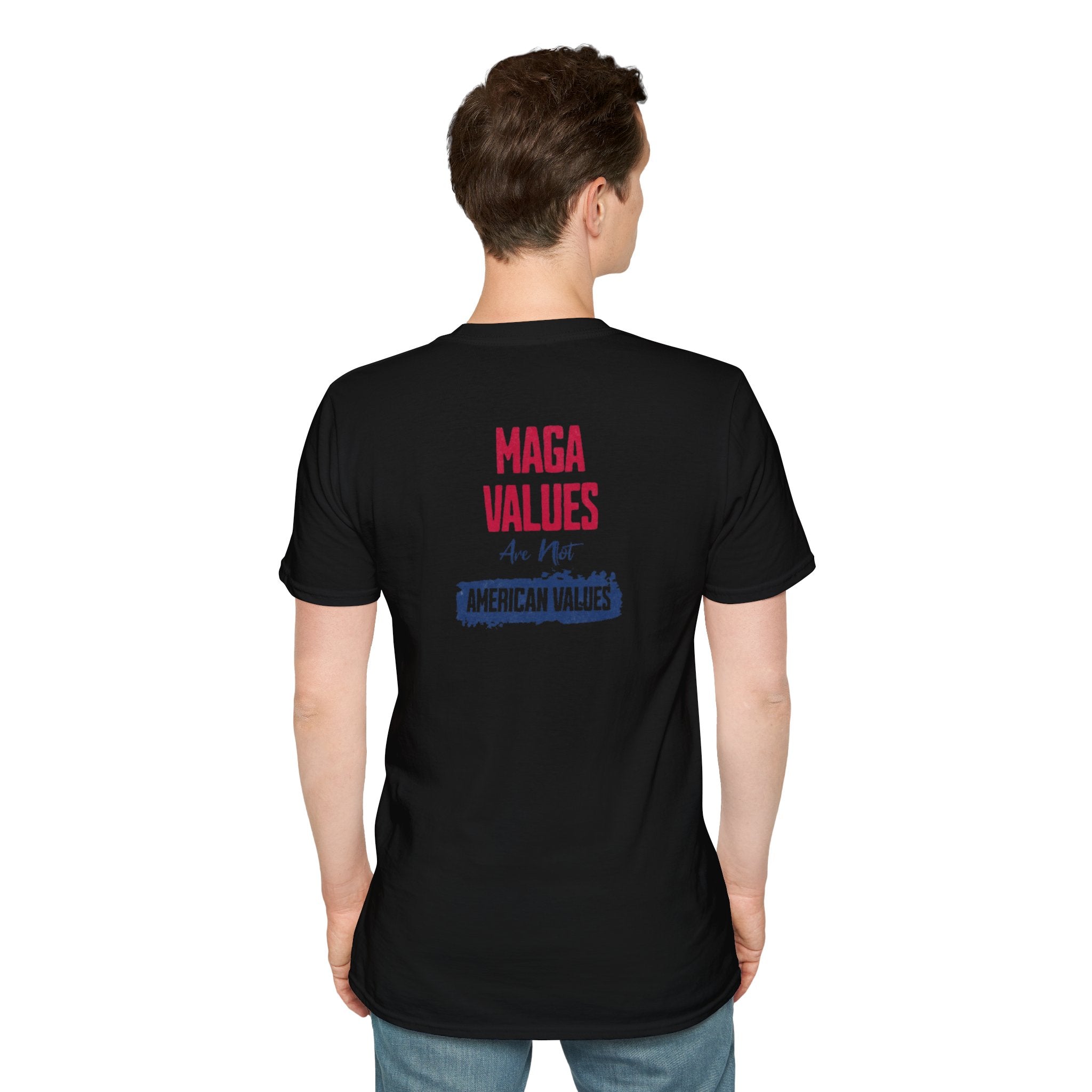 MAGA Values are NOT American Values Softstyle Unisex T-Shirt