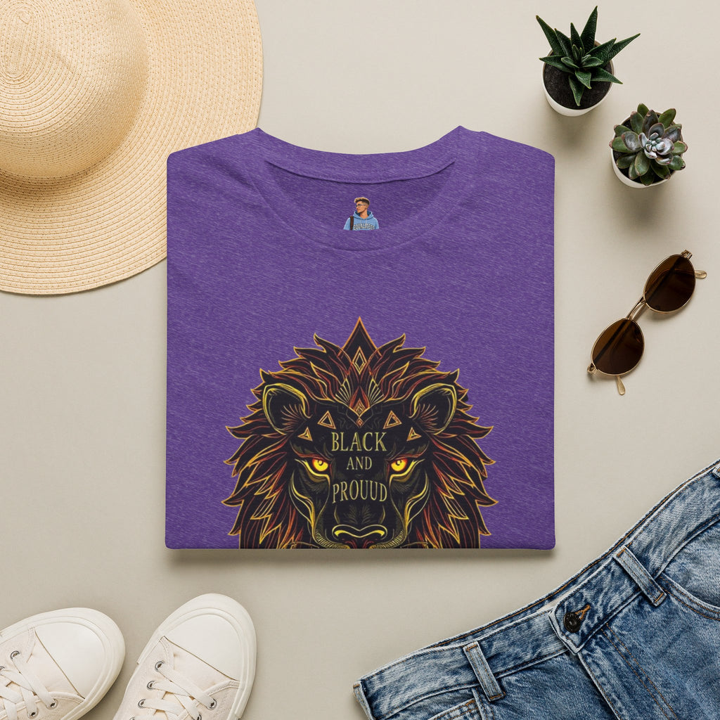 Black & Proud Lion Softstyle T-Shirt - Unisex Graphic Tee