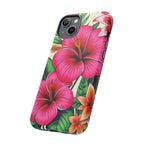 Tropical Hibiscus Phone Case for iPhone — Floral Tough Protective Cover