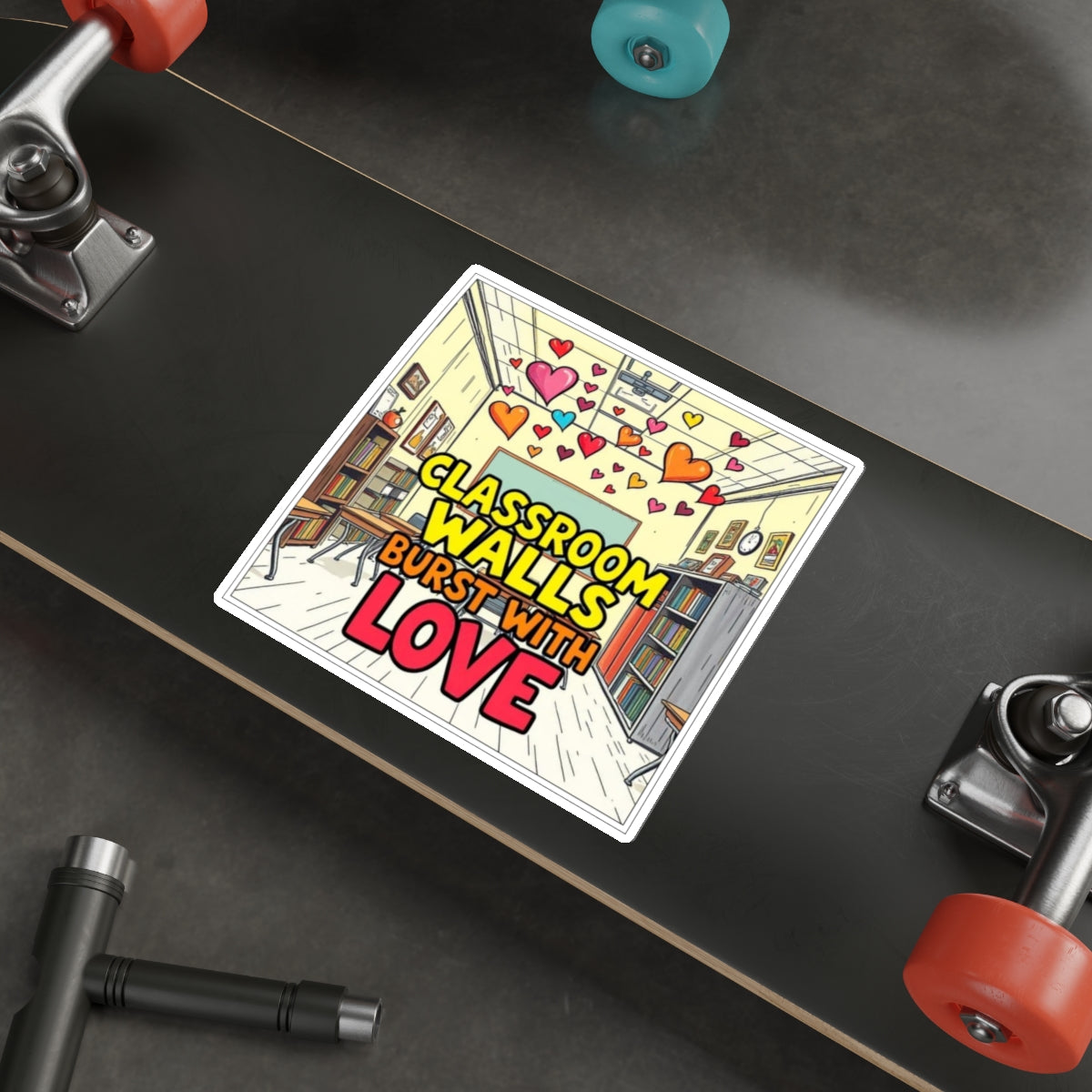 Classroom Walls Burst With Love Die-Cut Sticker