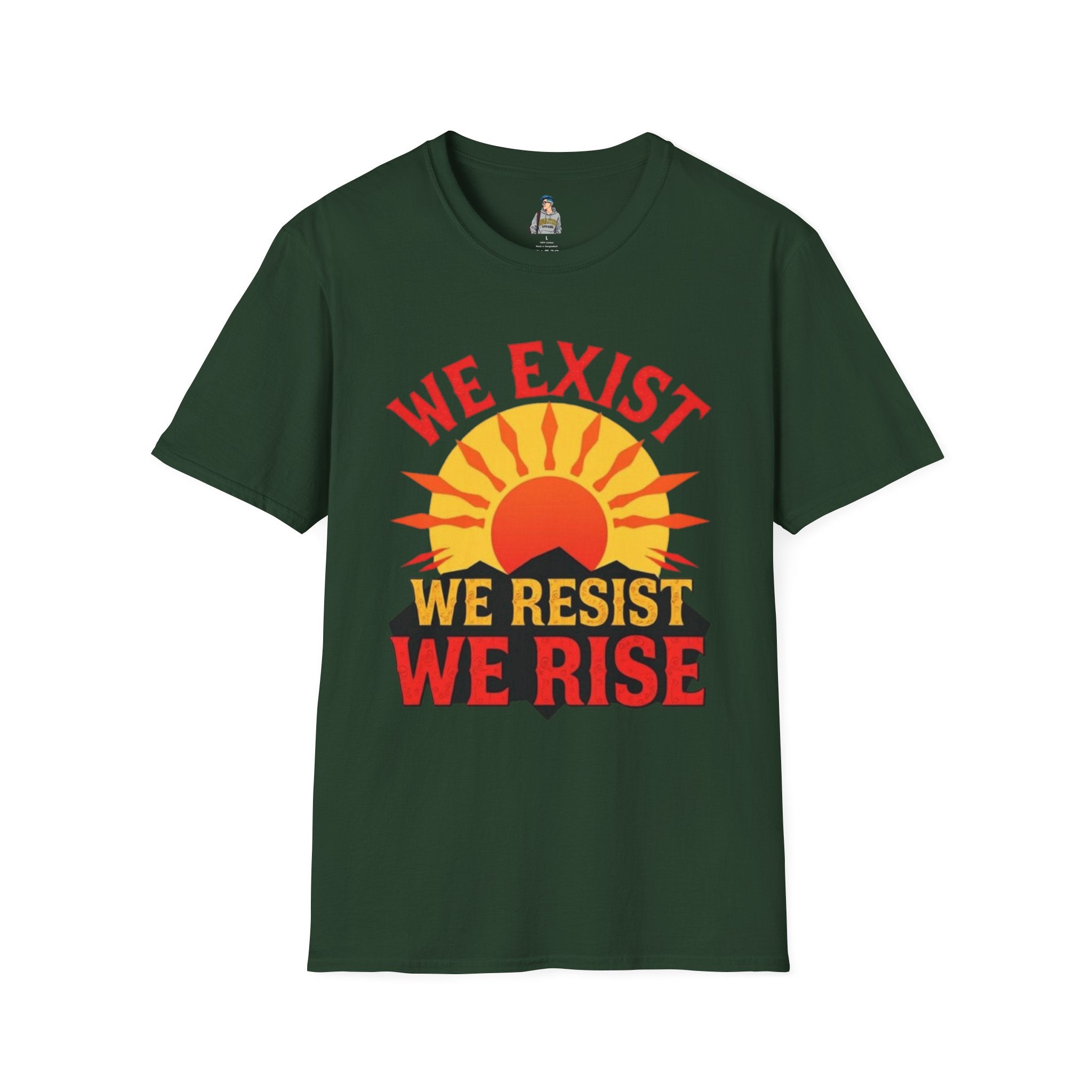 Unisex Softstyle T-Shirt, We Exist We Resist We Rise