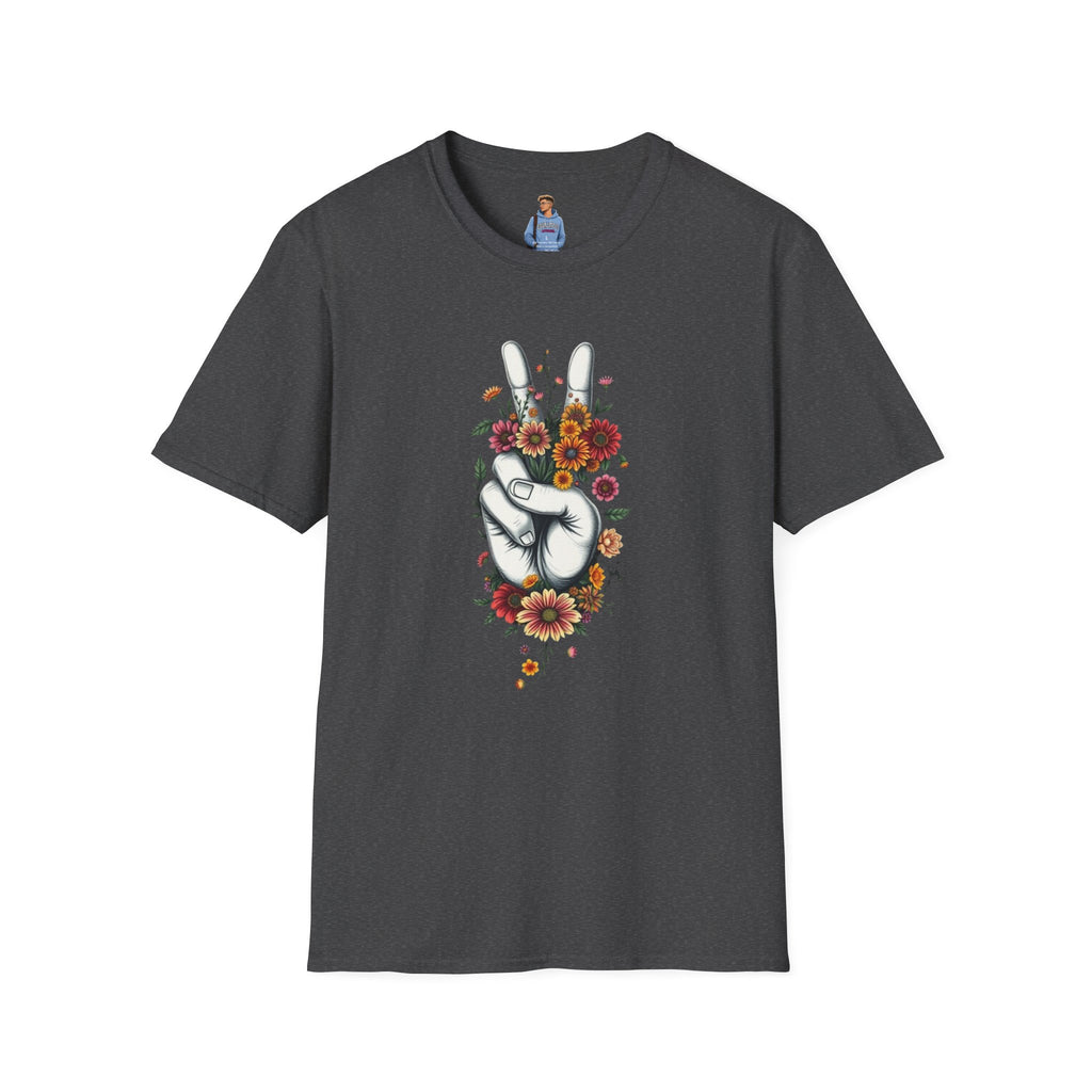 Grow Peace Unisex Softstyle T-Shirt - Boho Inspiration, Perfect for Festivals and Everyday Wear
