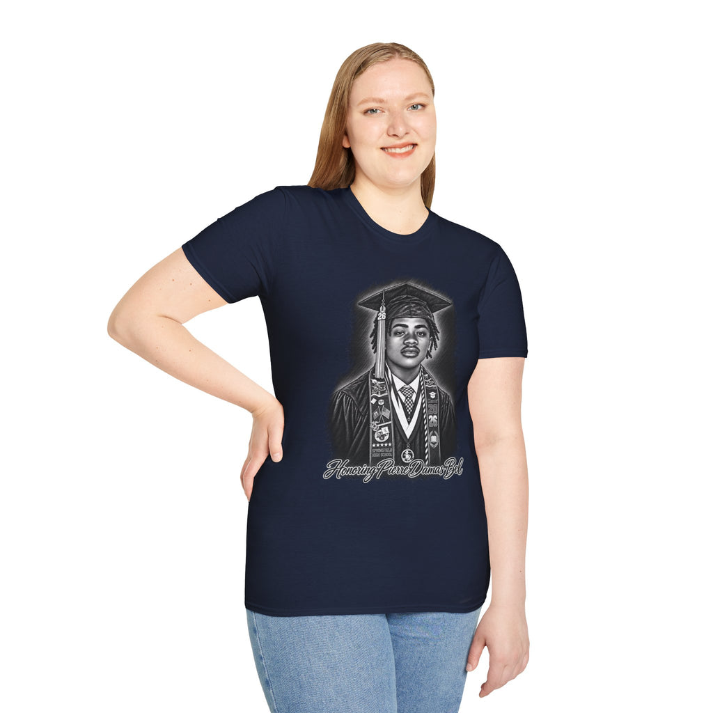 Portrait Front and Back - In Memory of Pierre Damas Bel T-Shirt