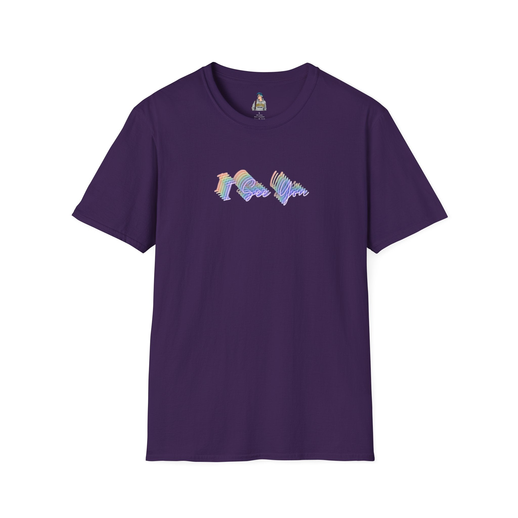 I See You Unisex Softstyle T-Shirt - Colorful Wave Design for LGBTQ+ Visibility