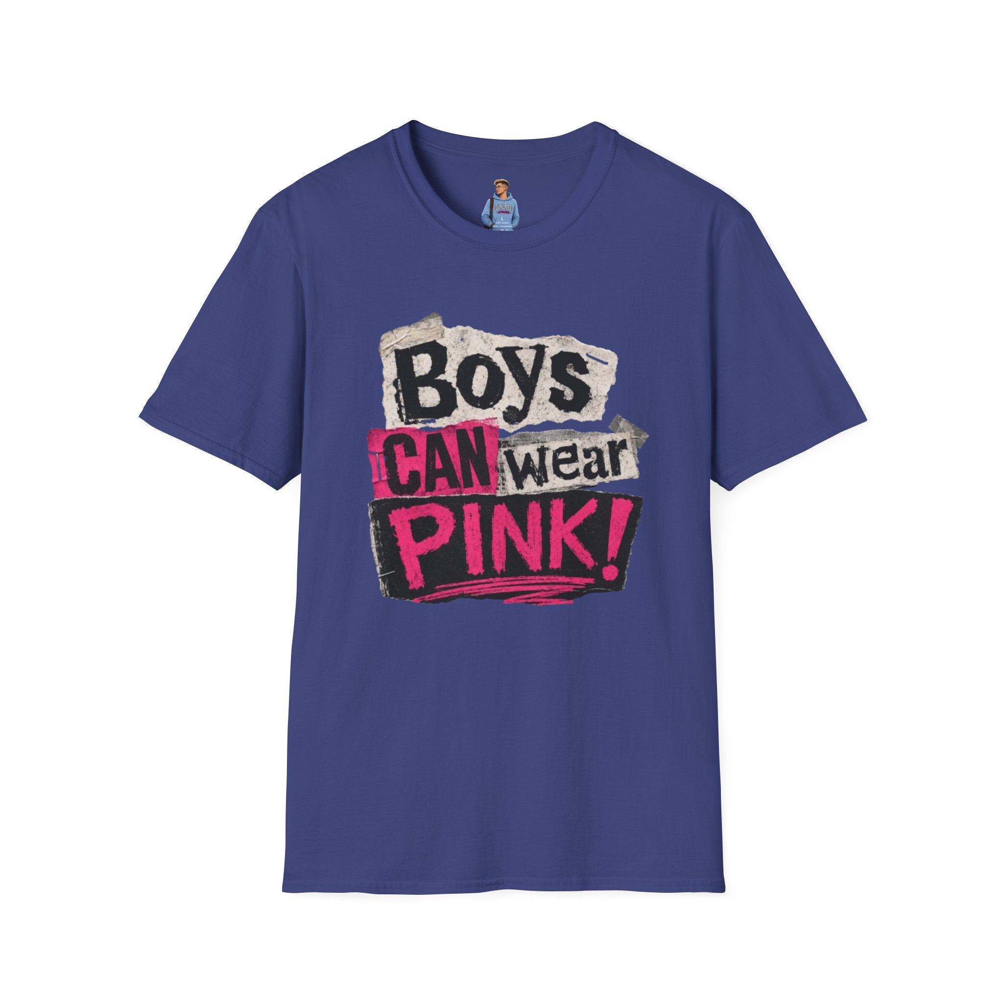 Boys Can Wear Pink T-Shirt — Bold Retro Feminist Graphic Tee