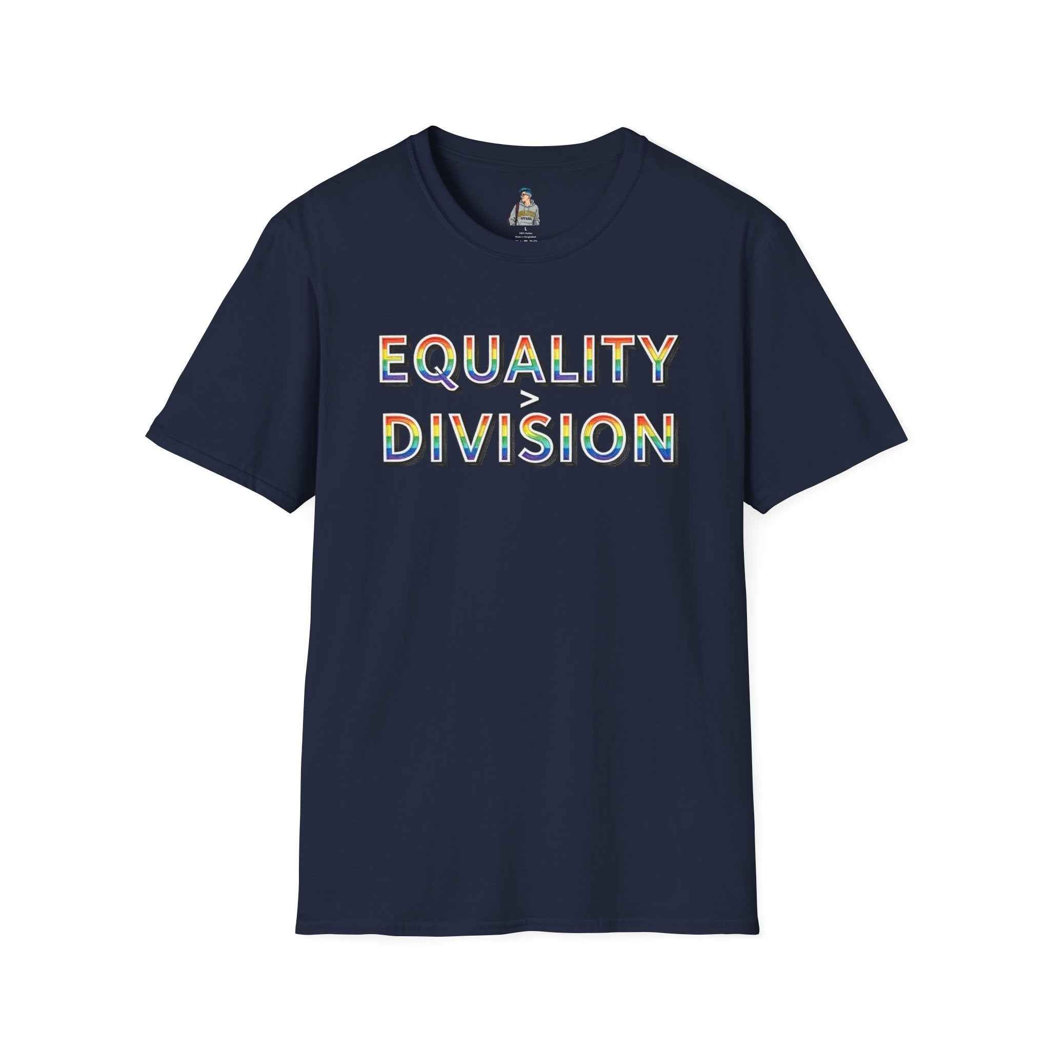 Equality is Greater Than Division T-Shirt — Rainbow Pride Graphic Tee