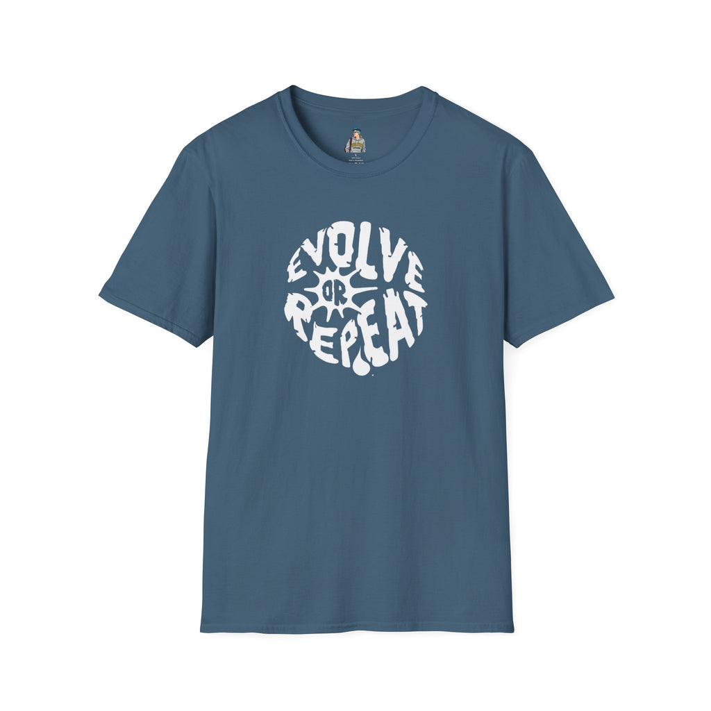 Evolve or Repeat Unisex Softstyle T-Shirt - Modern Inspirational Tee