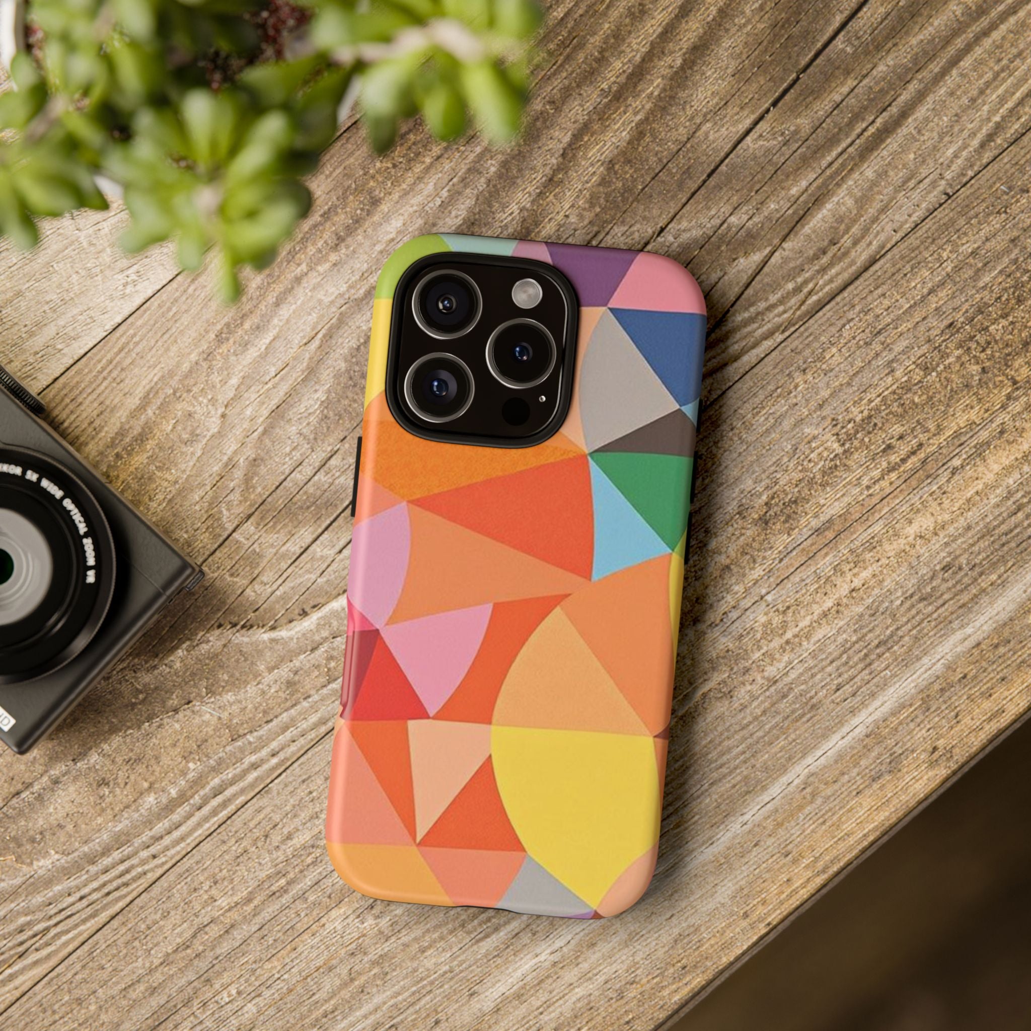 Colorful Geometric Tough Phone Case for iPhone