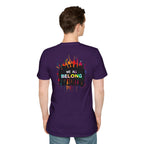 LGBTQ+ Pride Unisex T-Shirt - "Hate Never Made Anyone Less Queer" & "We All Belong" Design