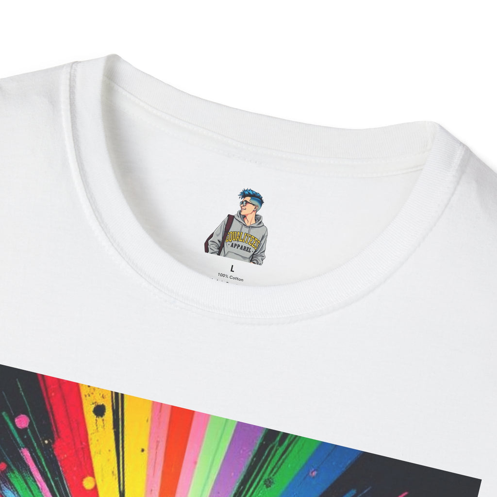 Unisex Softstyle T-Shirt - 'Queer People Belong Everywhere' Pride Graphic Tee