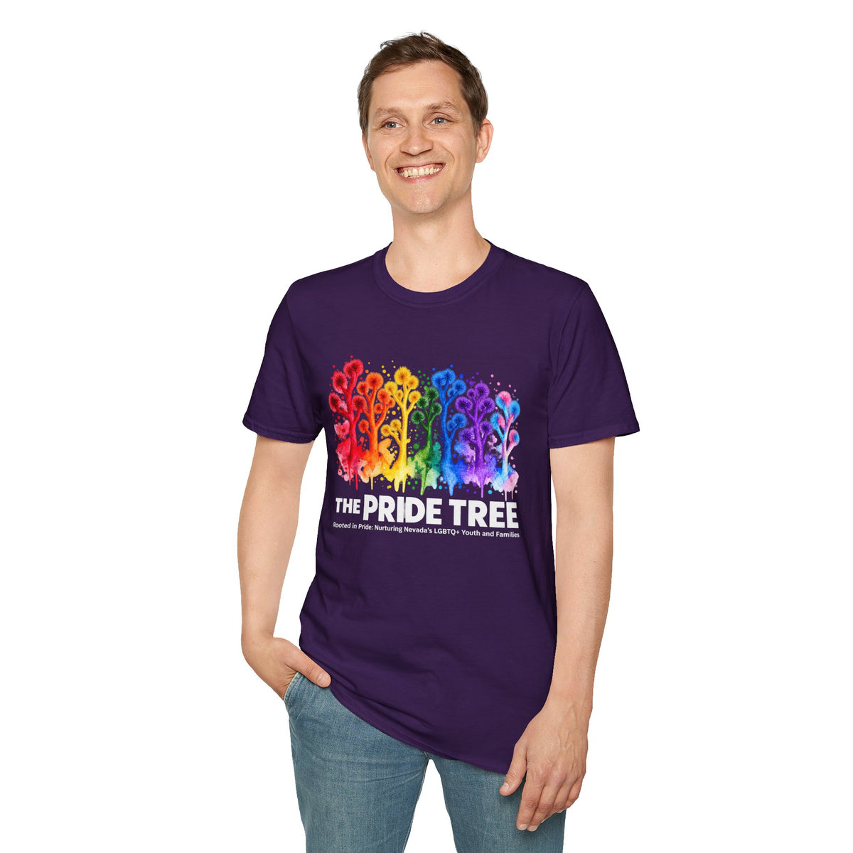 Pride Tree Las Vegas White Text T-shirt