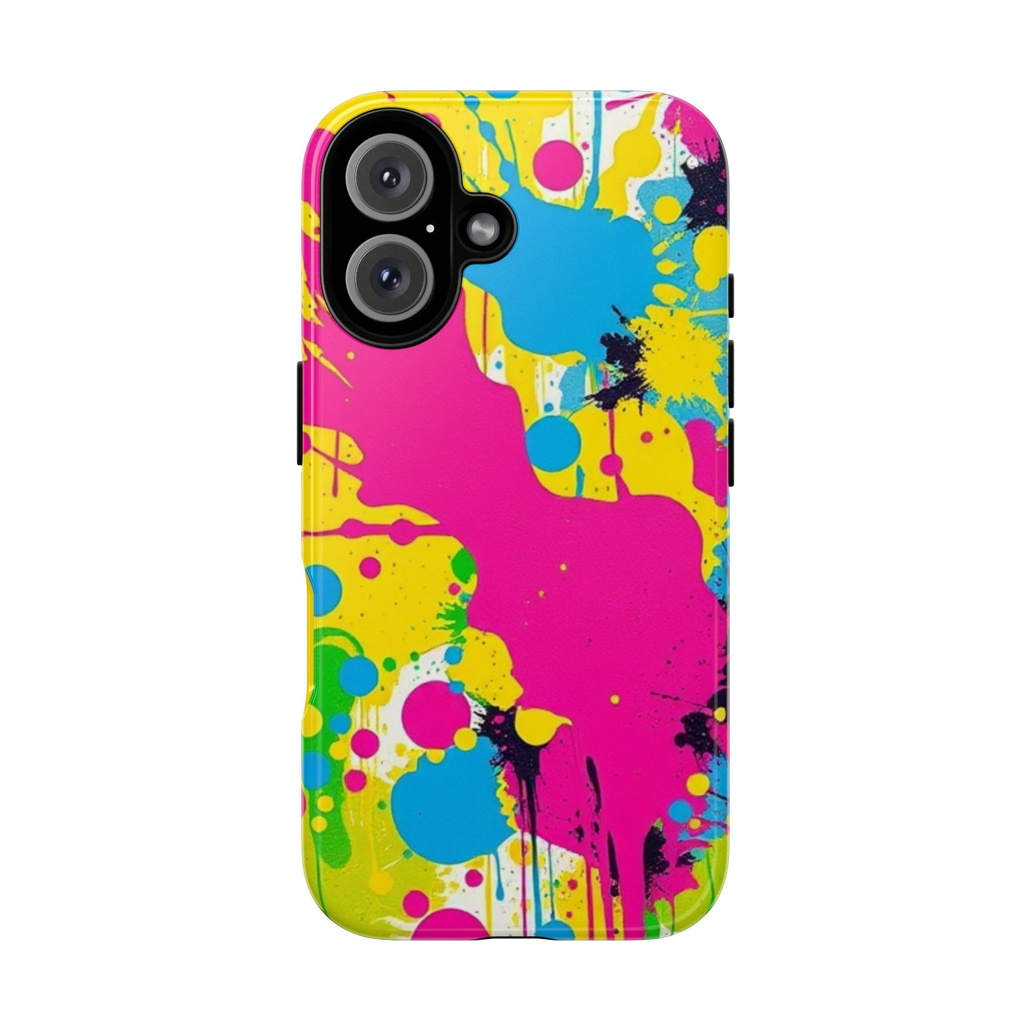 Android OR iPhone Compatible Cases - Crazy Retro Color Splash Design - Unique Tough Cases