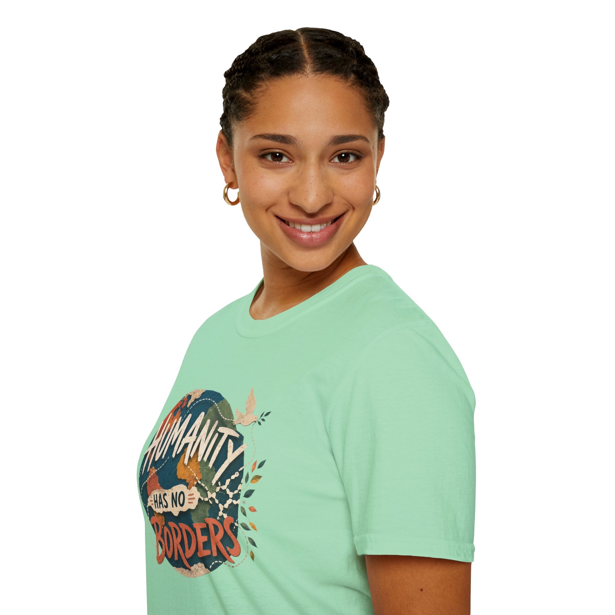 Humanity Has No Borders T-Shirt — Earth & Peace Graphic Tee