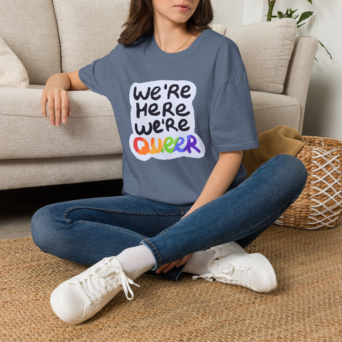 We’re Here We’re Queer Pride Tree Las Vegas T-Shirt