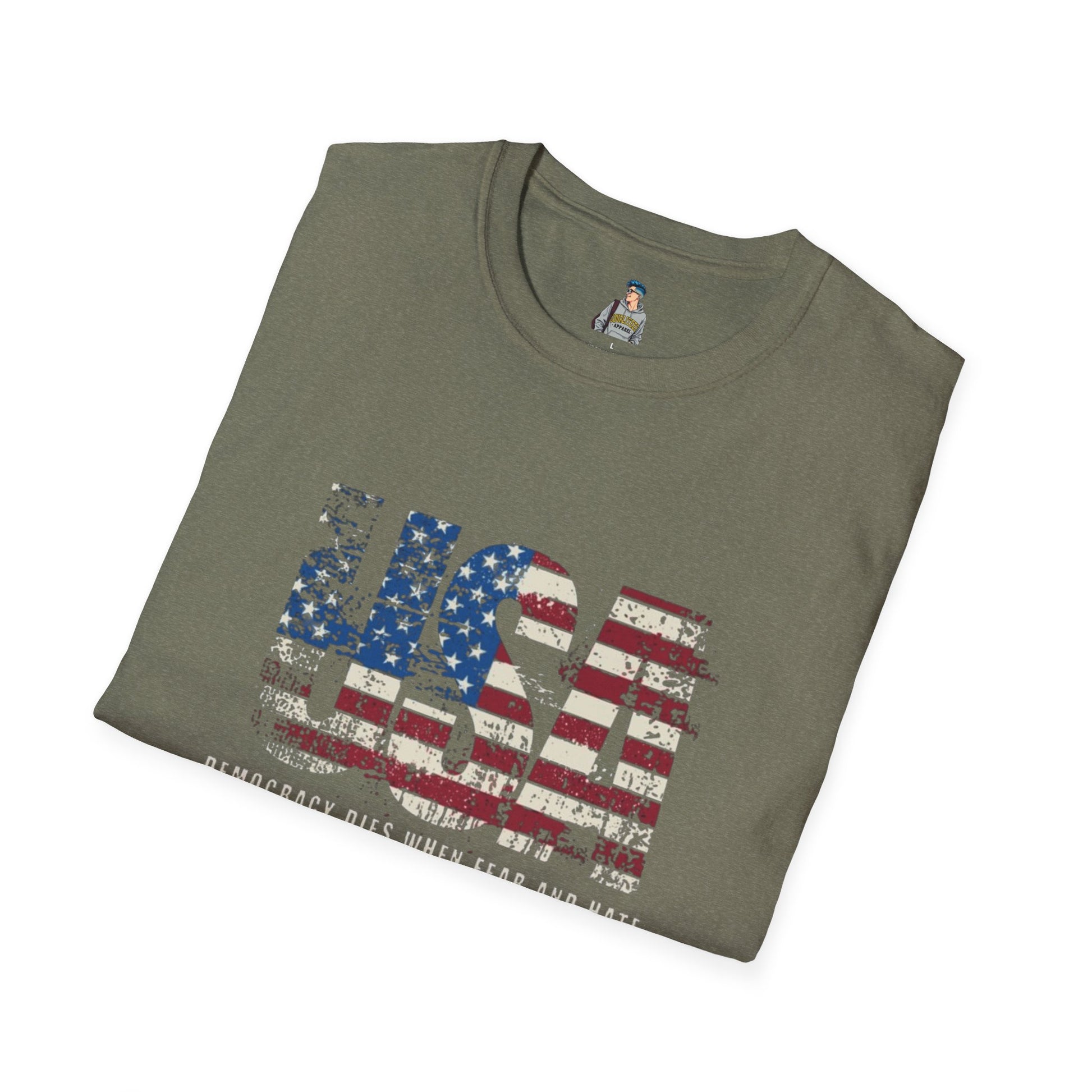 USA Democracy Statement Unisex Softstyle T-Shirt