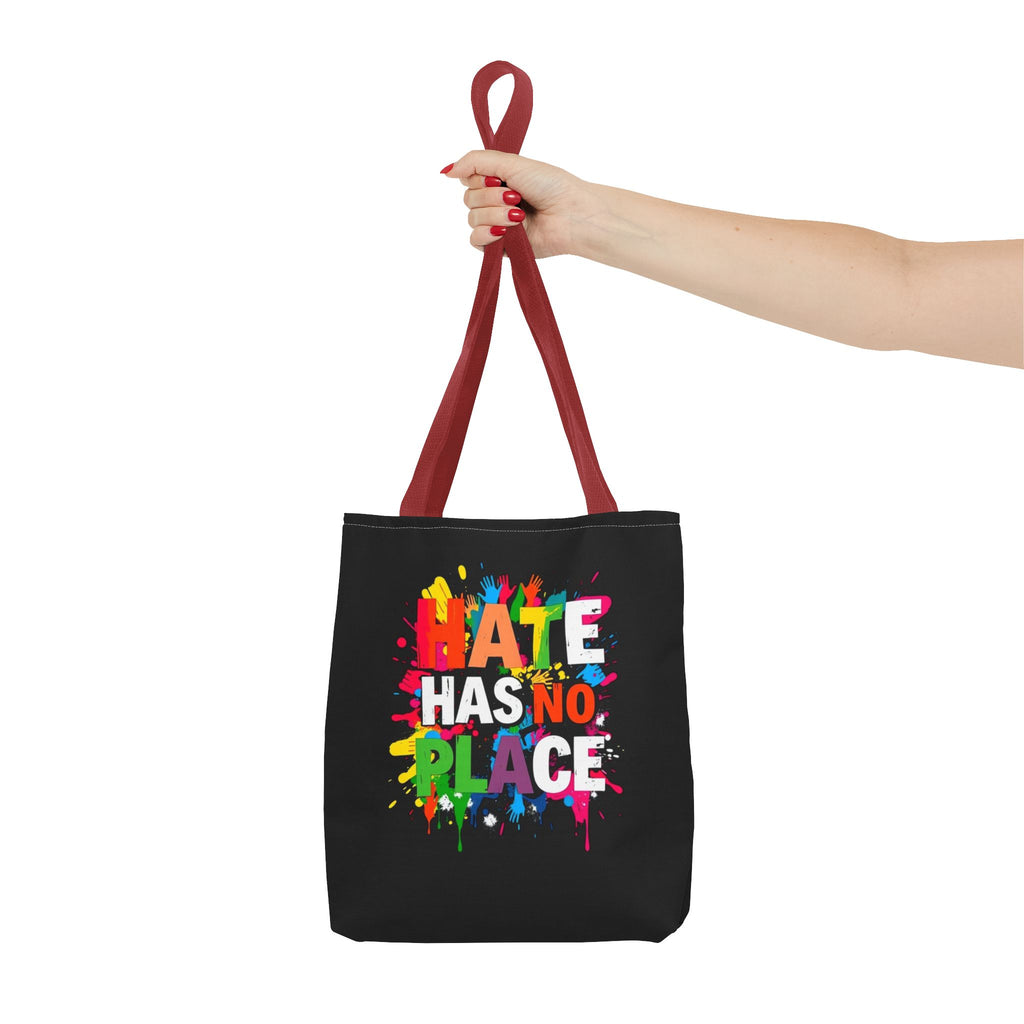 Hate Has No Place Paint Splatter Tote Bag