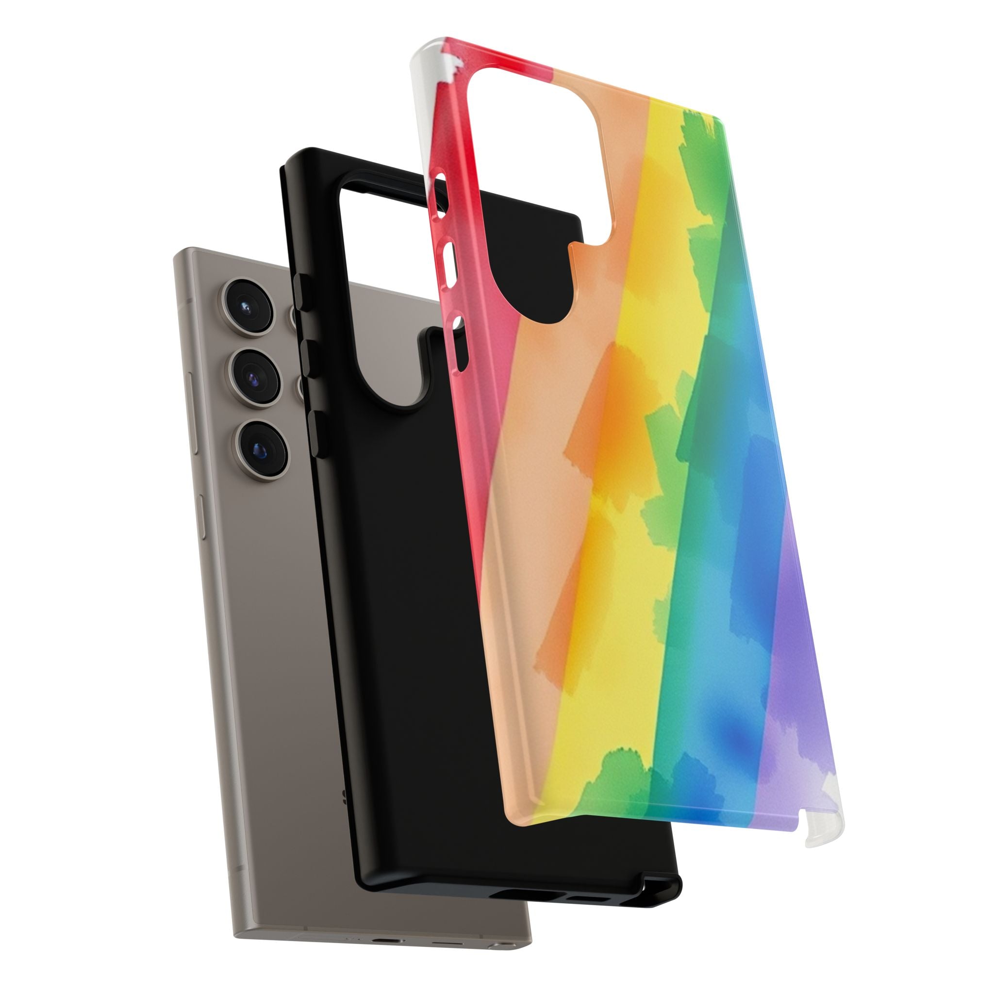 Rainbow Watercolor Art Tough Cases For Android & iPhone